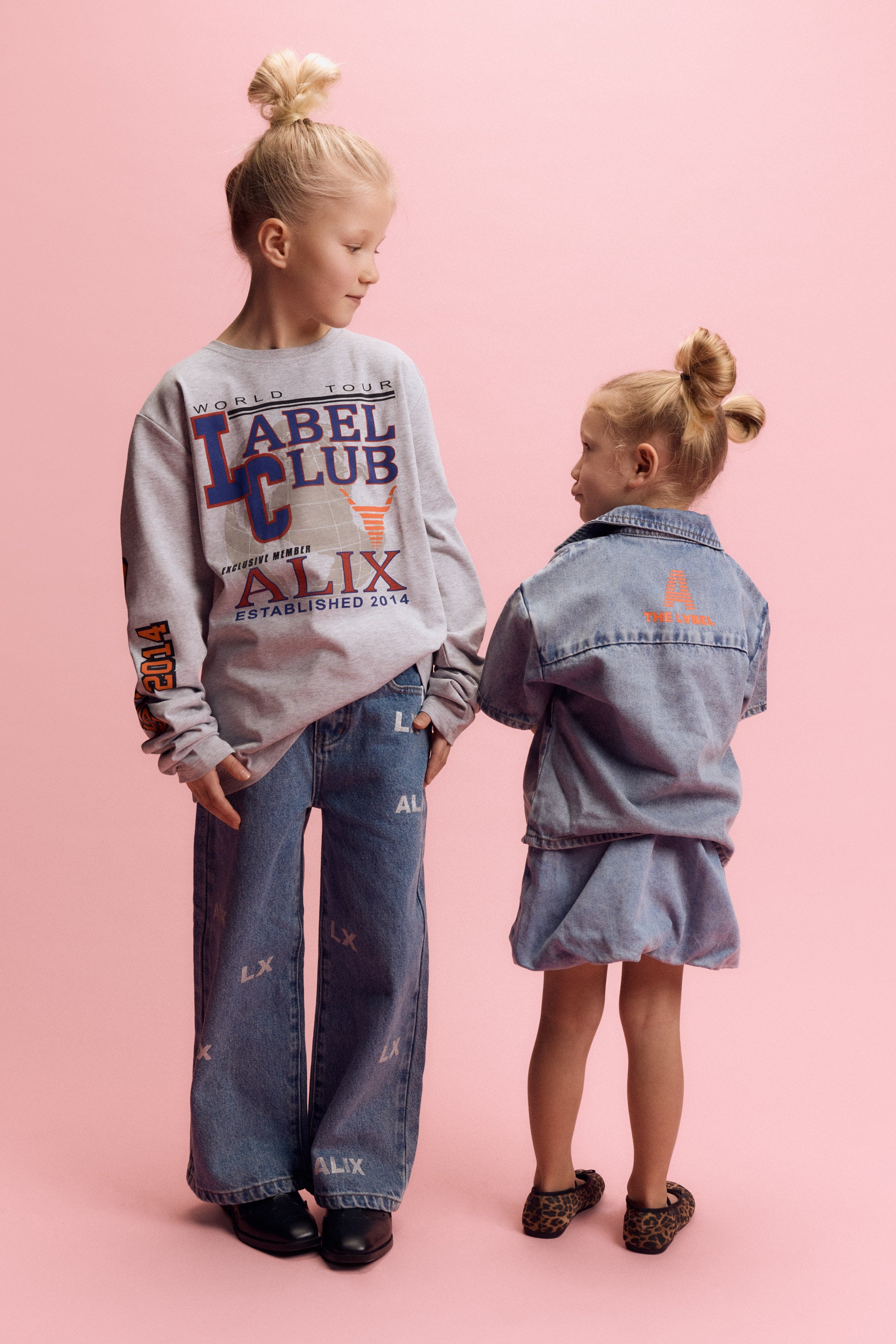 Alix Mini Woven Short Sleeve Denim Blouse