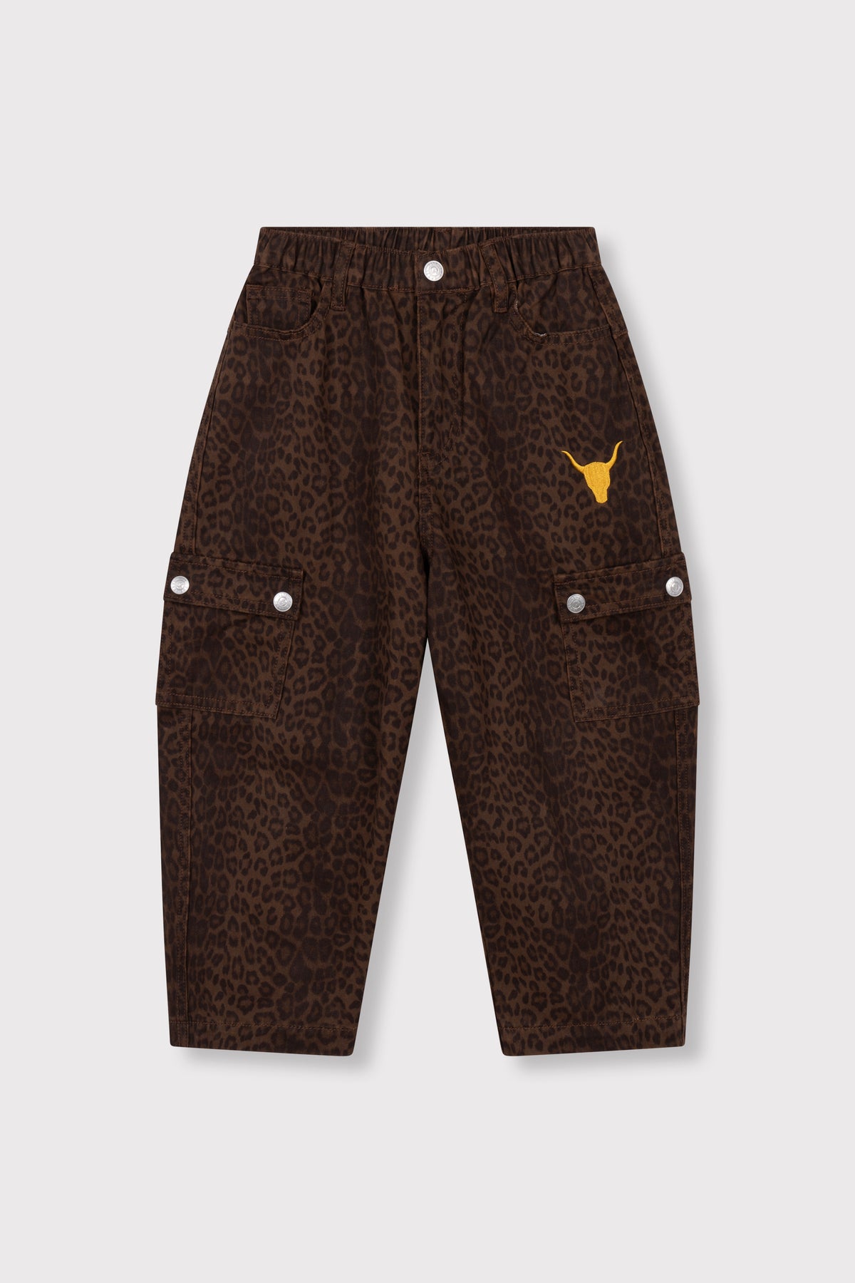 Alix Mini Kids Woven Leopard Cargo Pants