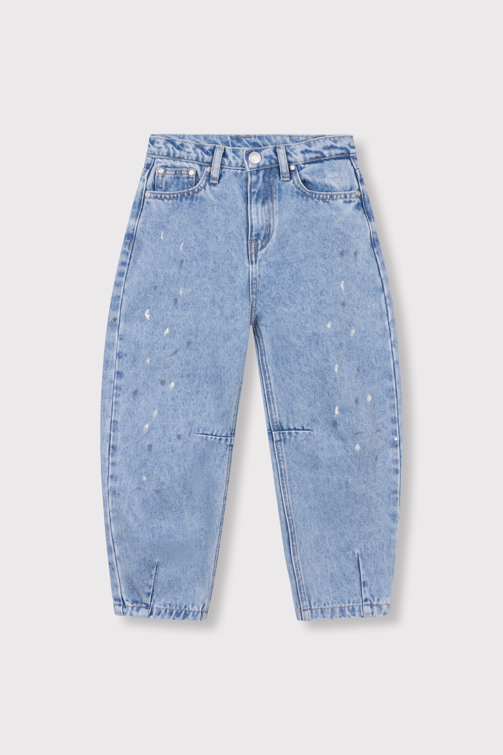 Alix Mini Kids Woven Painted Spots Denim Pants Unisex