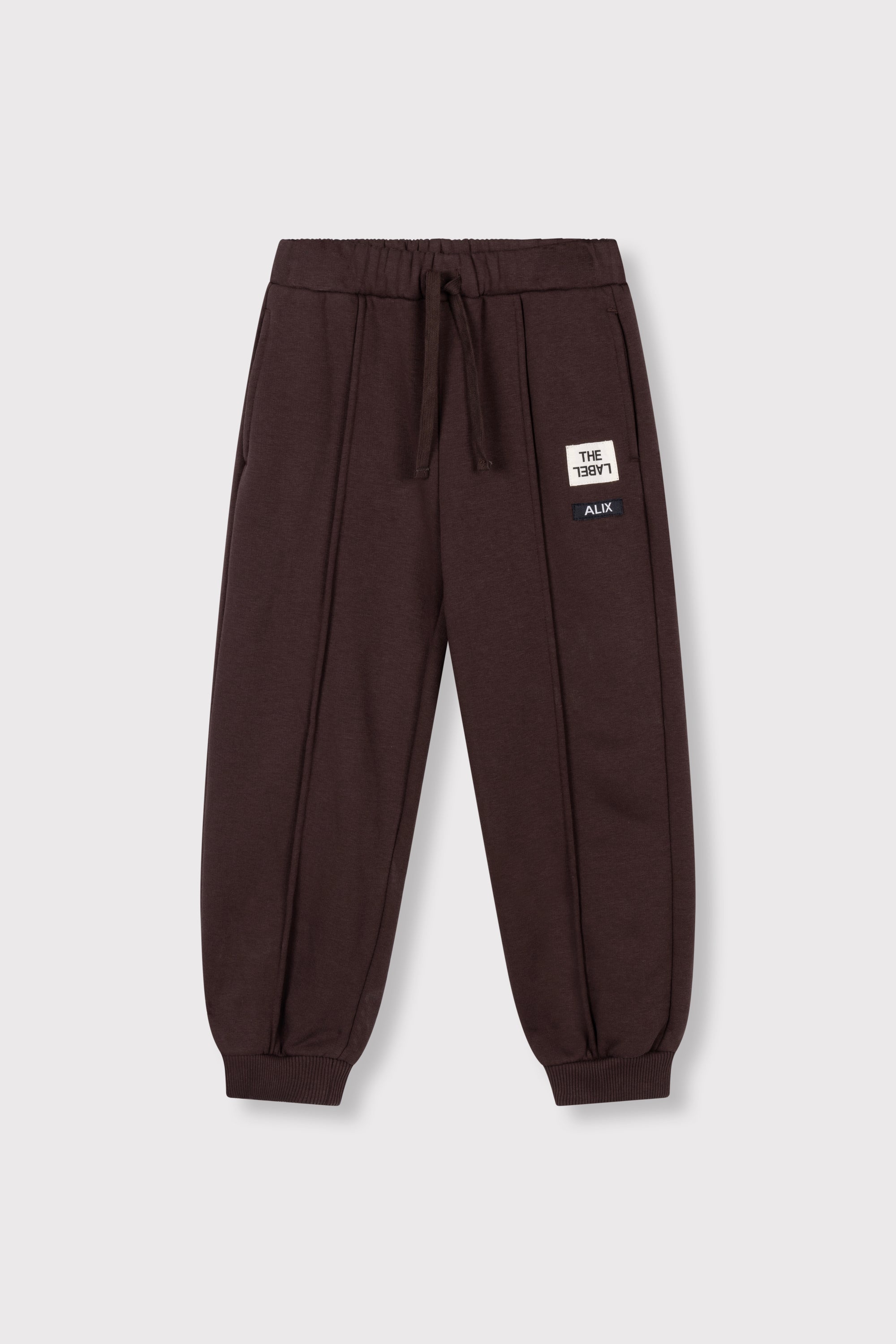 Alix Mini Knitted Pintuck Pants Warm Brown