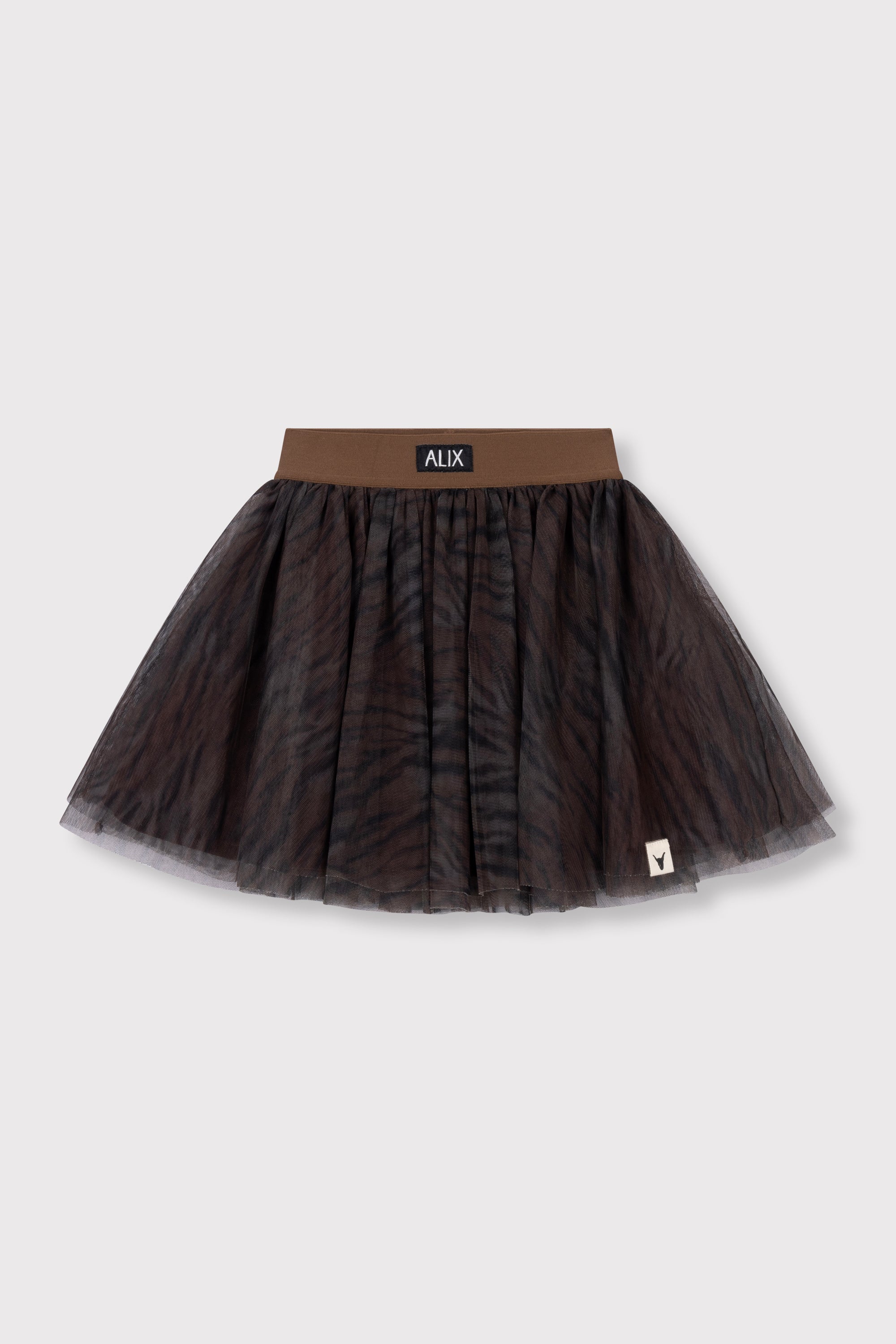 Alix Mini Woven Tiger Tule Skirt