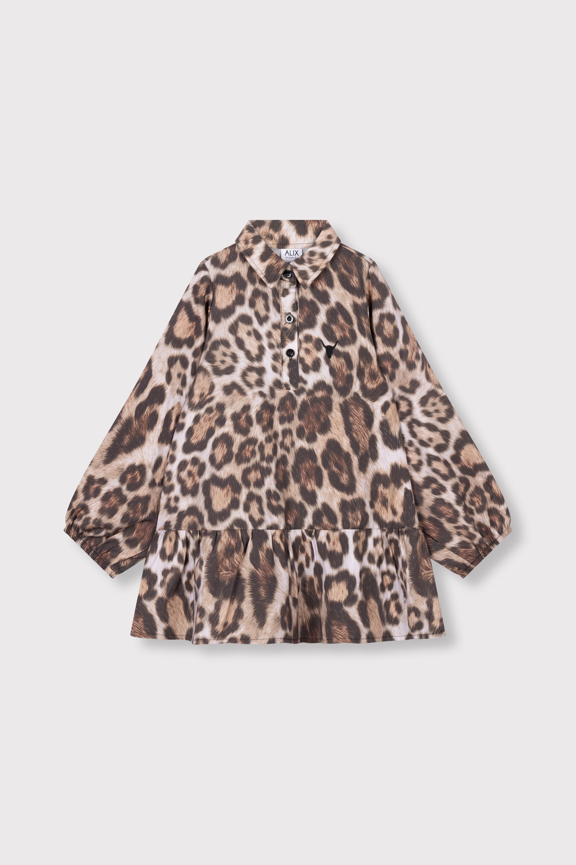 Alix Mini Kids Woven Jaguar Dress