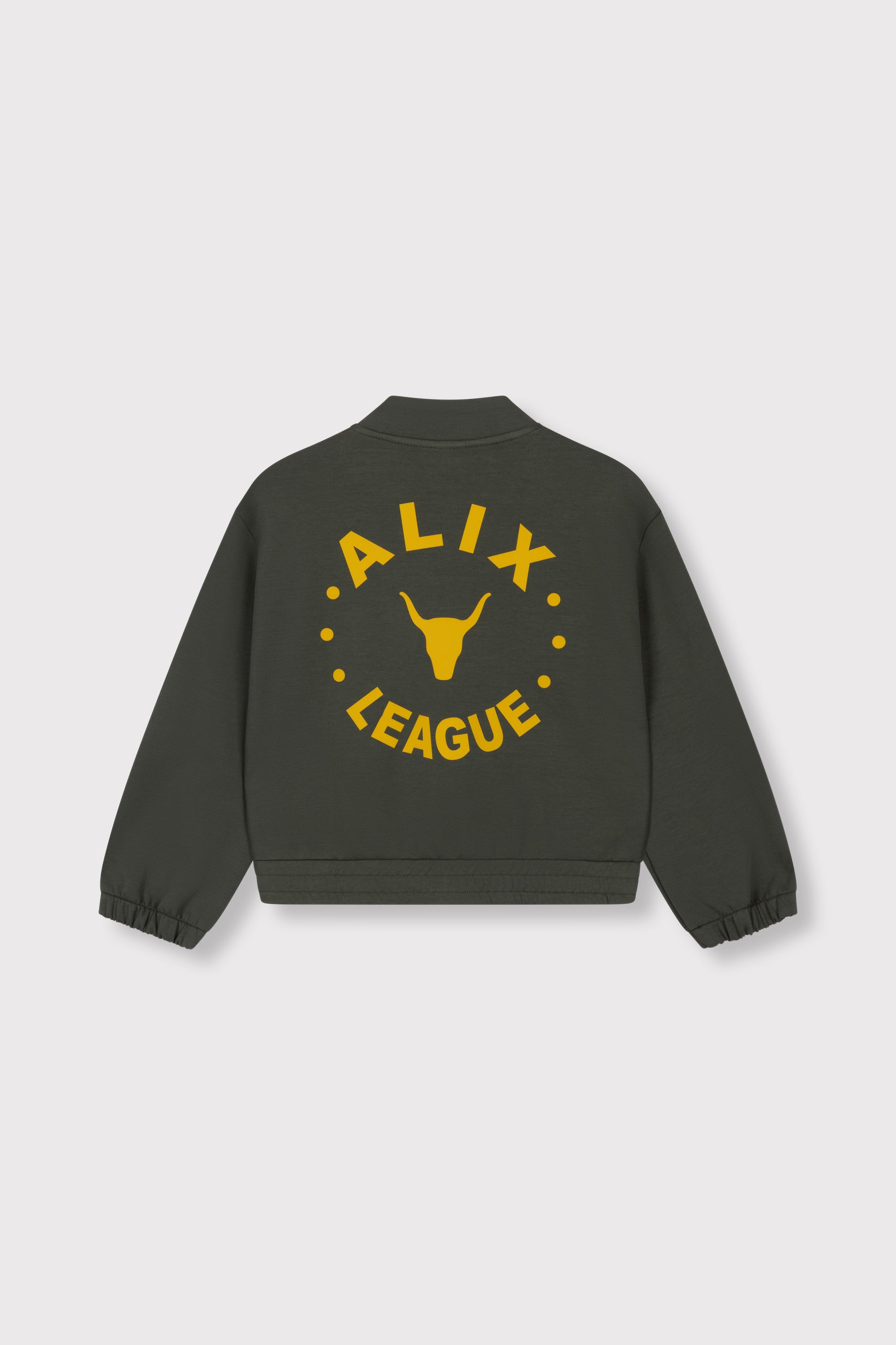 Alix Mini Kids Knitted Zip Cardigan Army