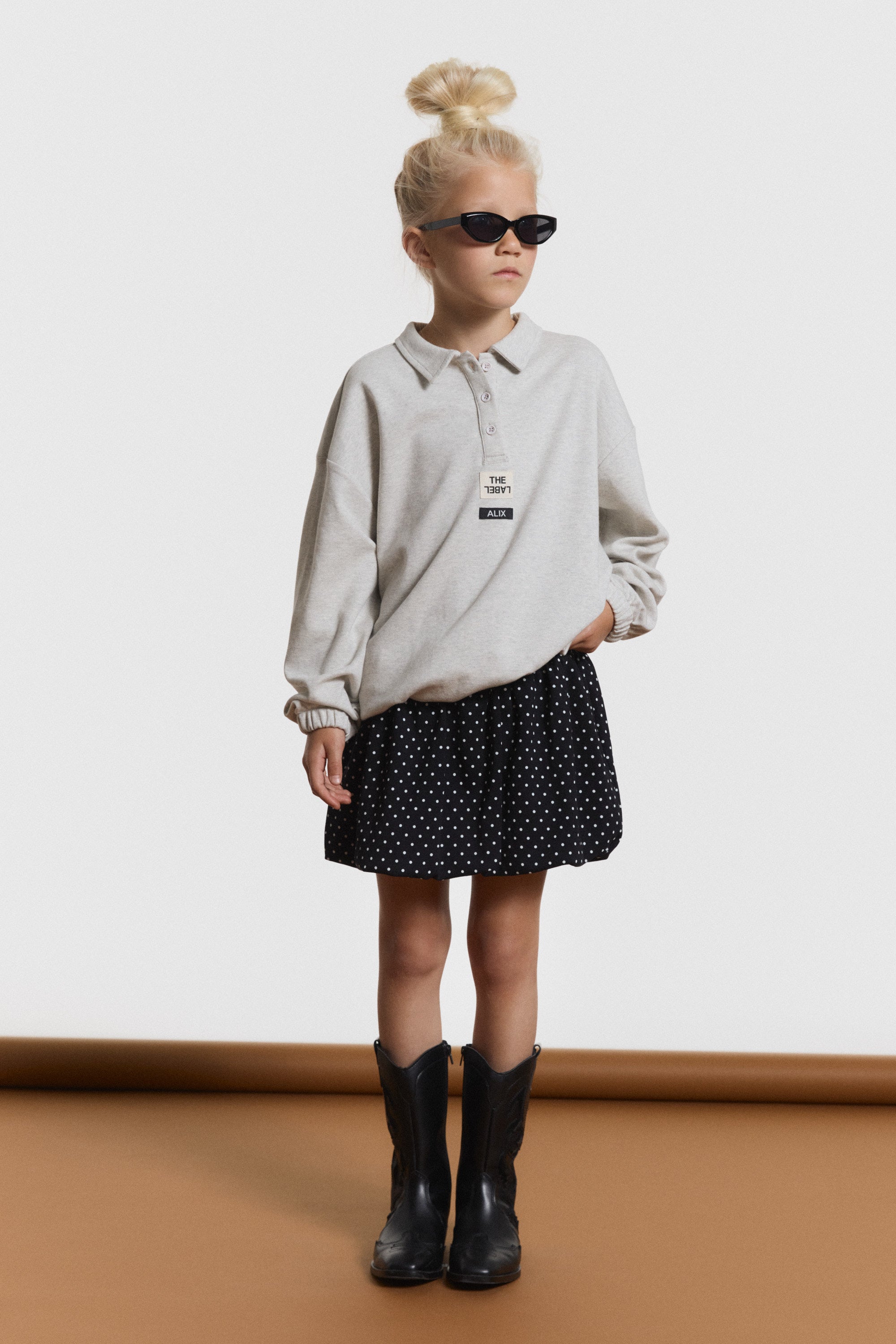 Alix Mini Woven Dot Skirt