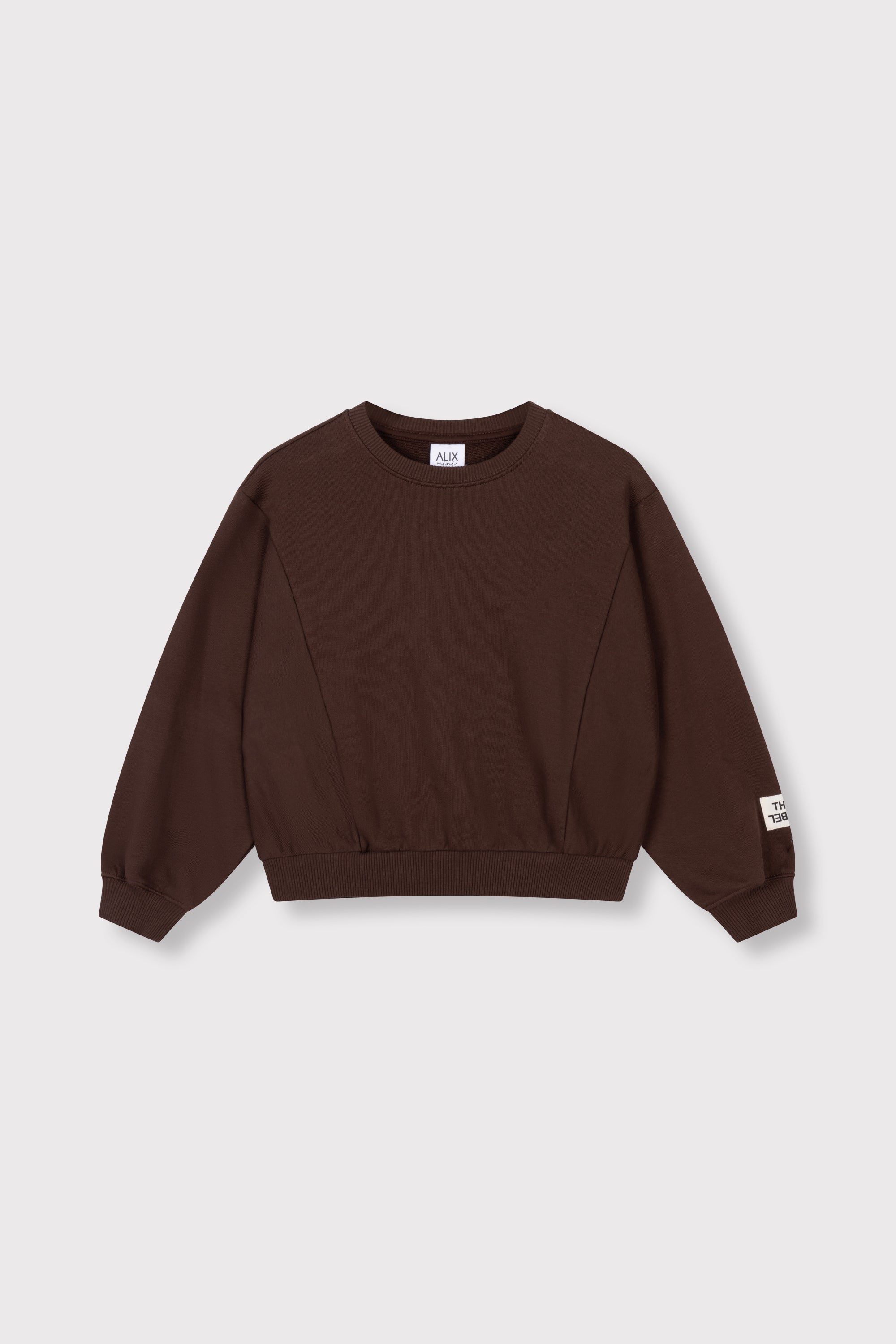 Alix Mini Knitted Batwing Sweater Warm Brown