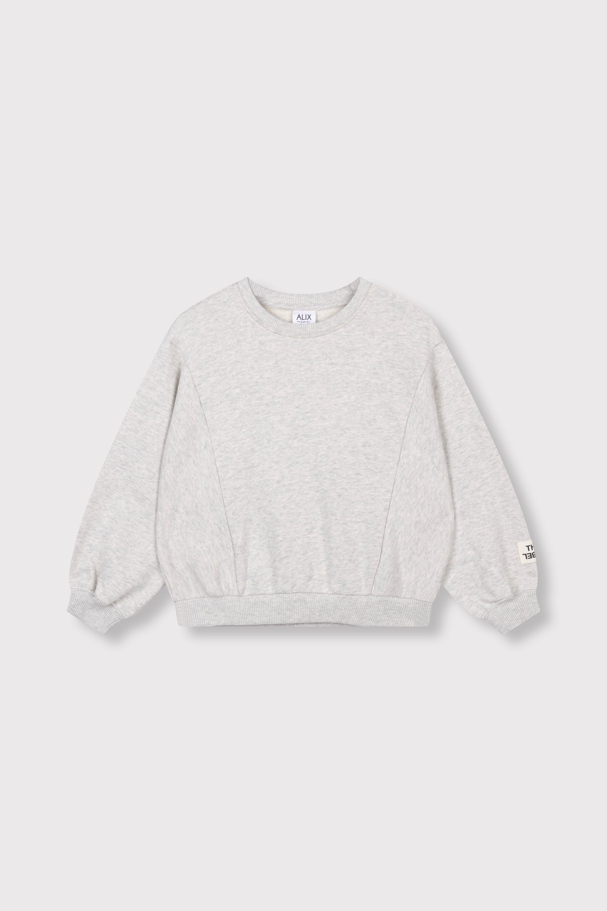 Alix Mini Knitted Batwing Sweater Light Grey Melange