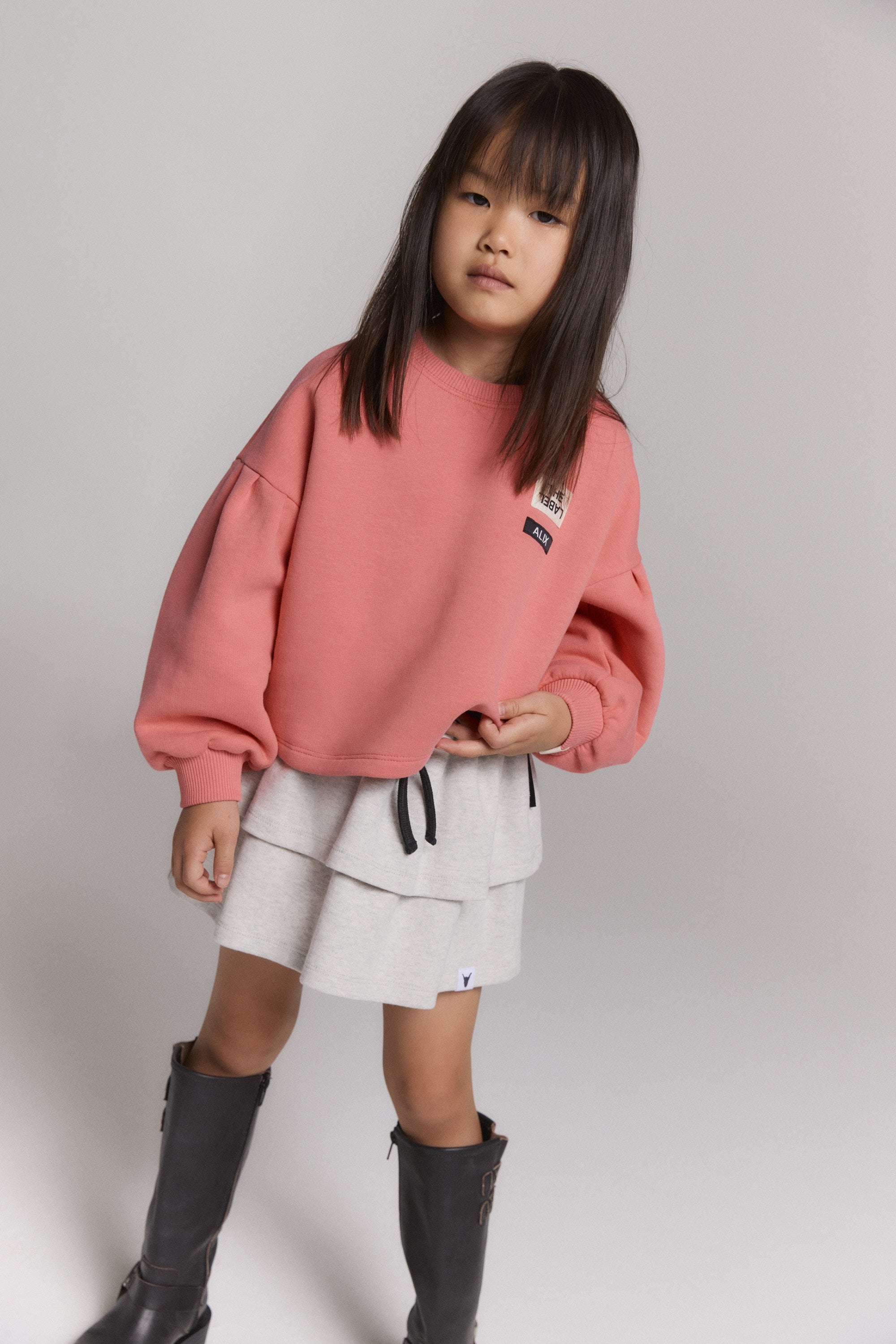 Alix Mini Cropped Sweater Bright Coral