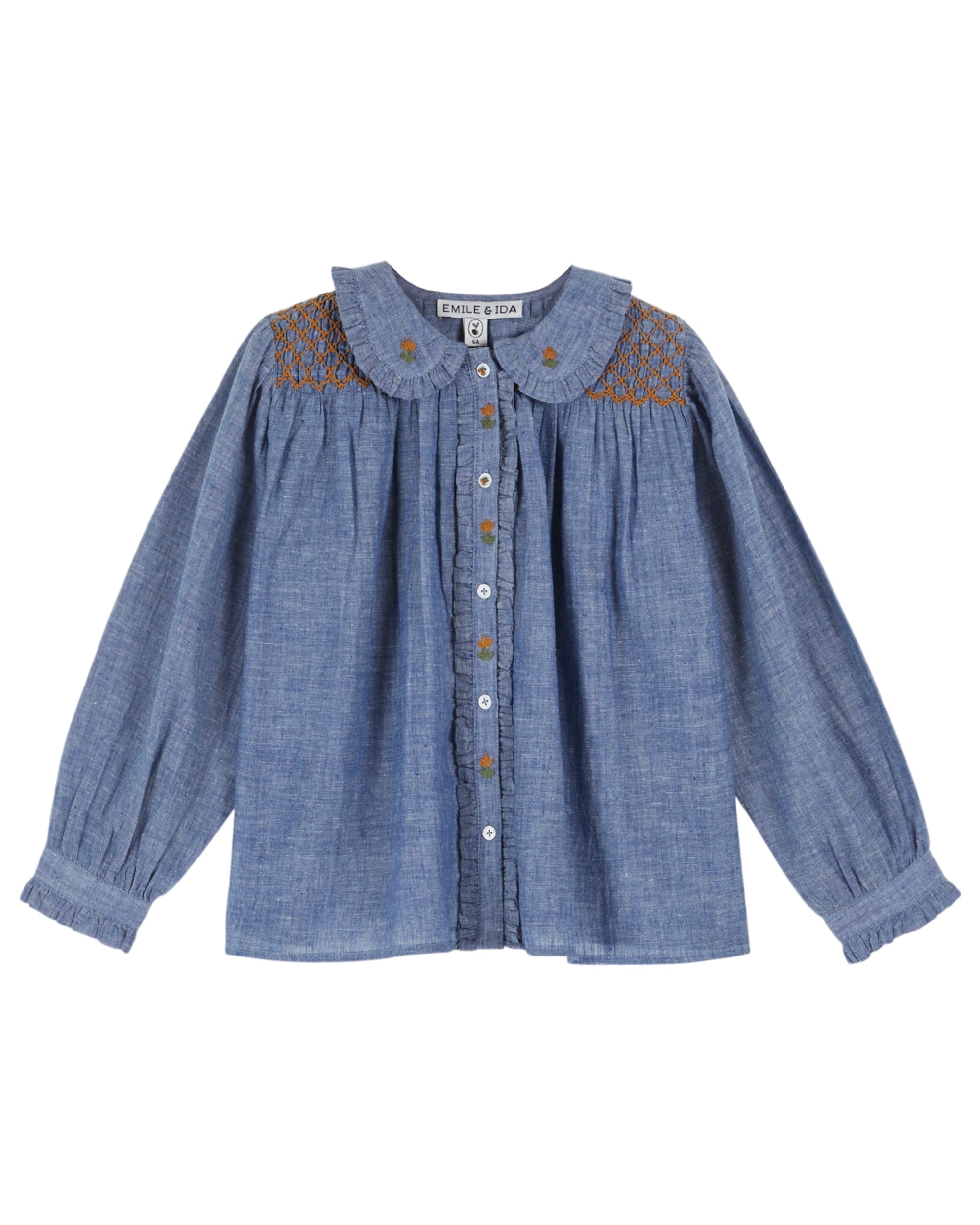 Emile & Ida Blouse Smockee Chambray