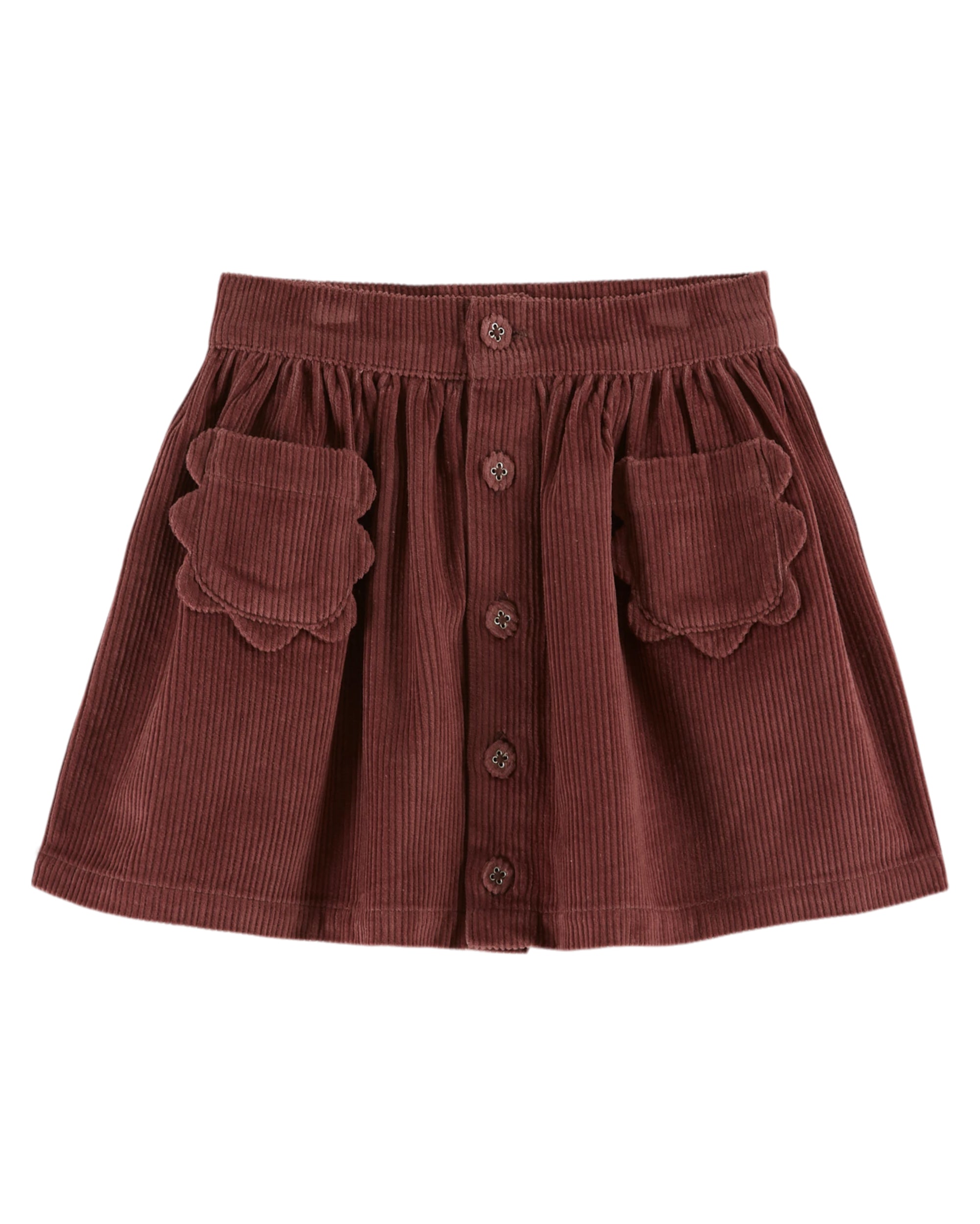 Emile & Ida Jupe Poches Fleurs Velours