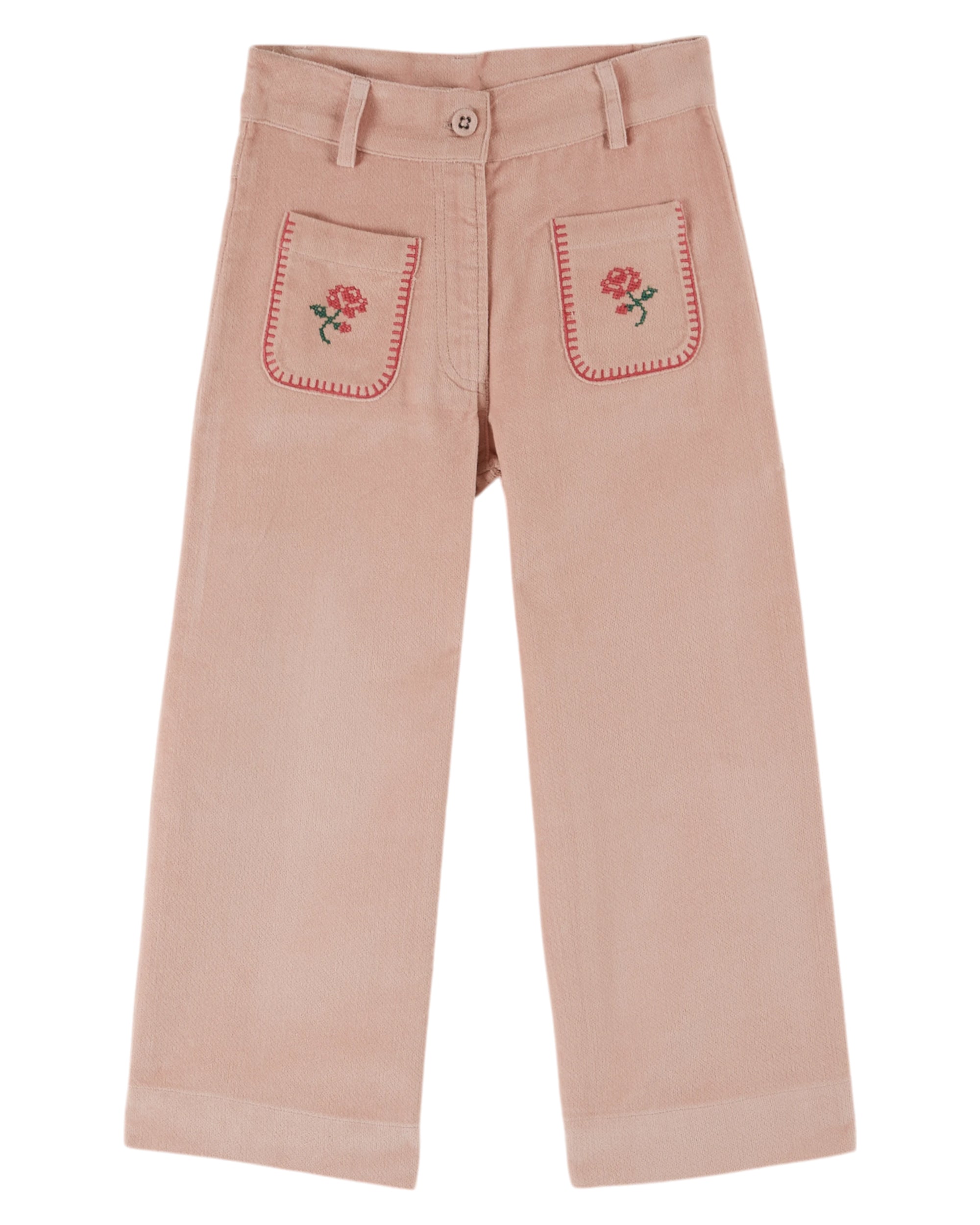 Emile & Ida Pantalon Velours Brode Broek