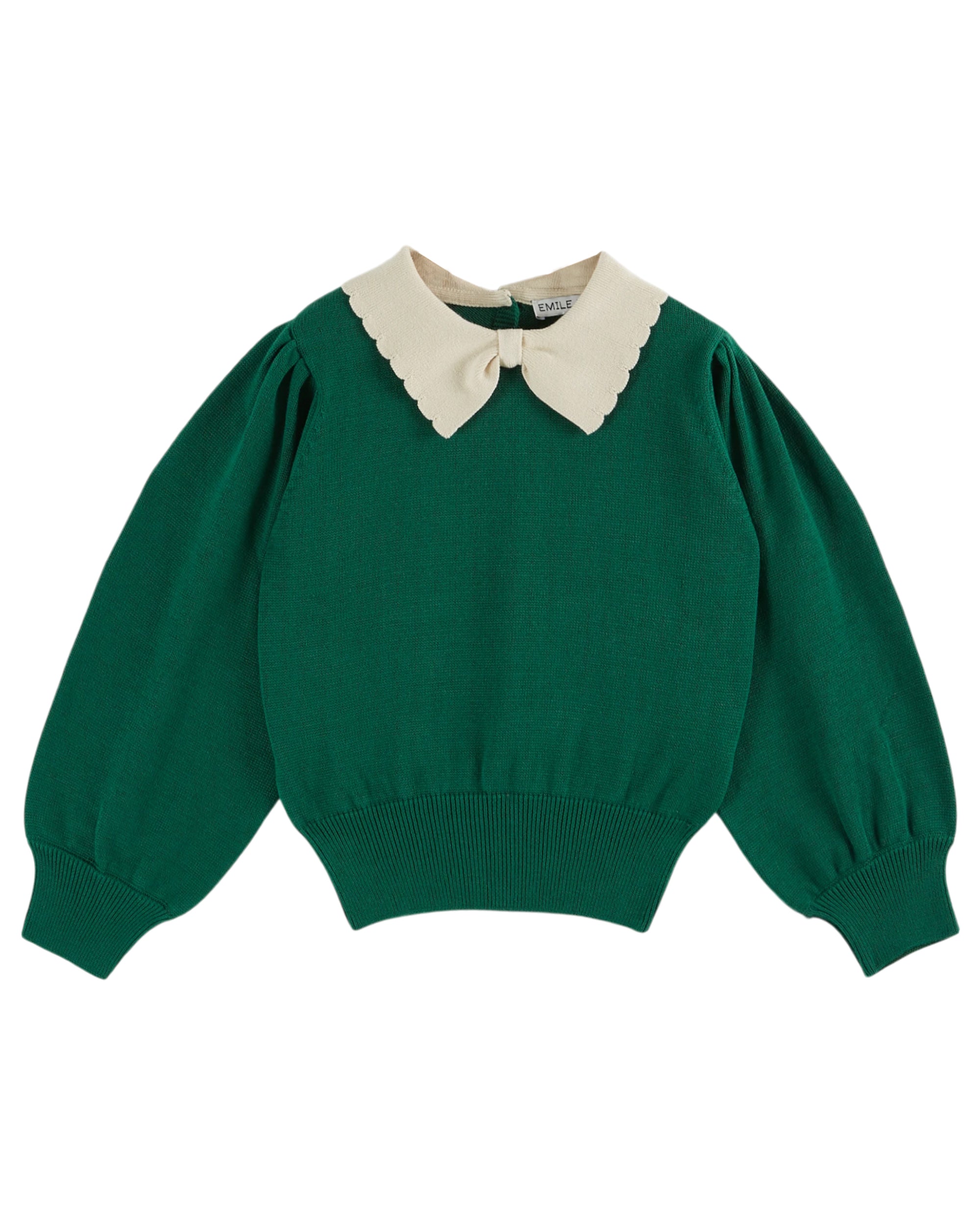 Emile & Ida Pullover Col Pierrot Vert groen