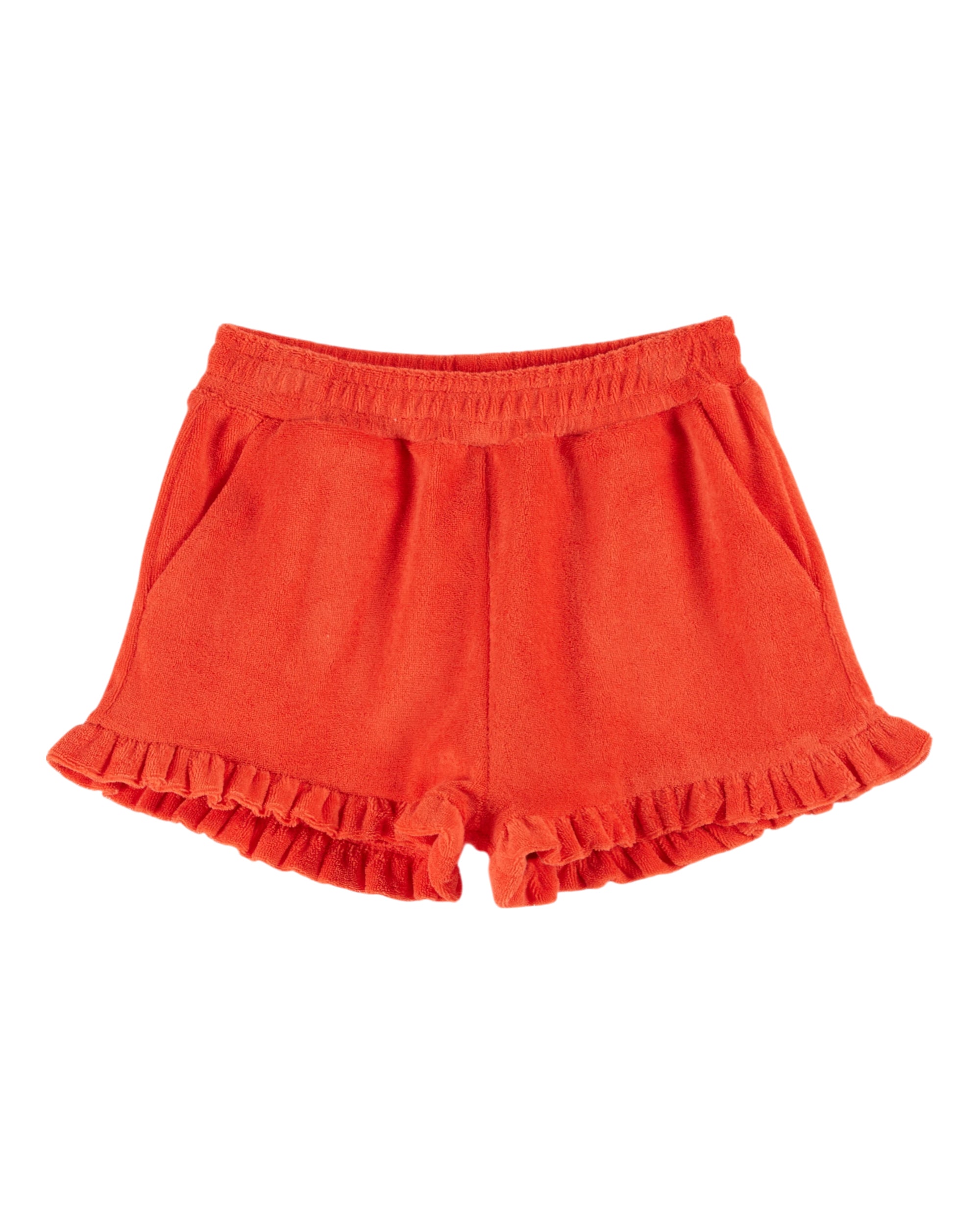 Emile & Ida Short Volant Eponge Coquelicot