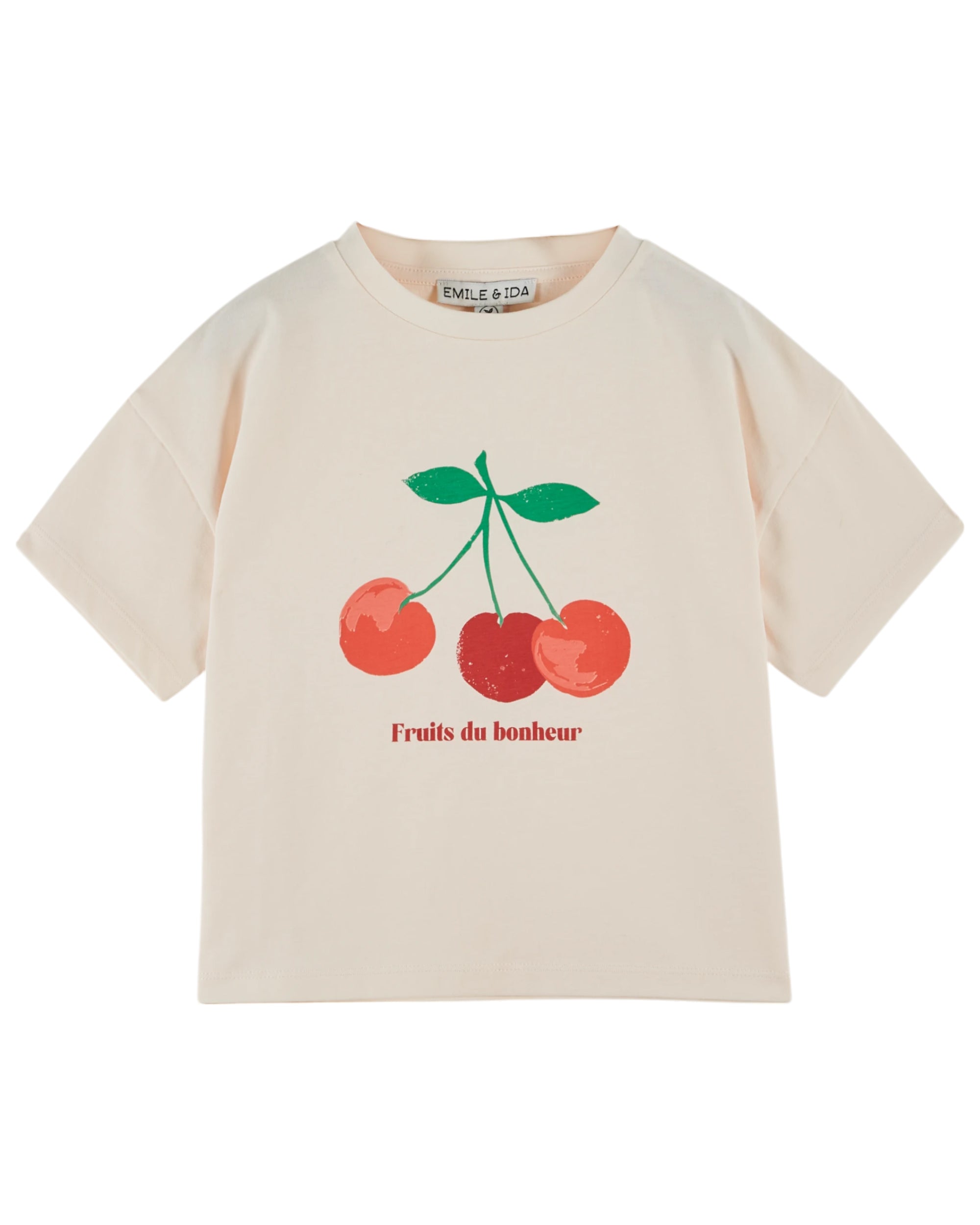 Emile & Ida Tee Shirt Imprime Place Fruit Creme