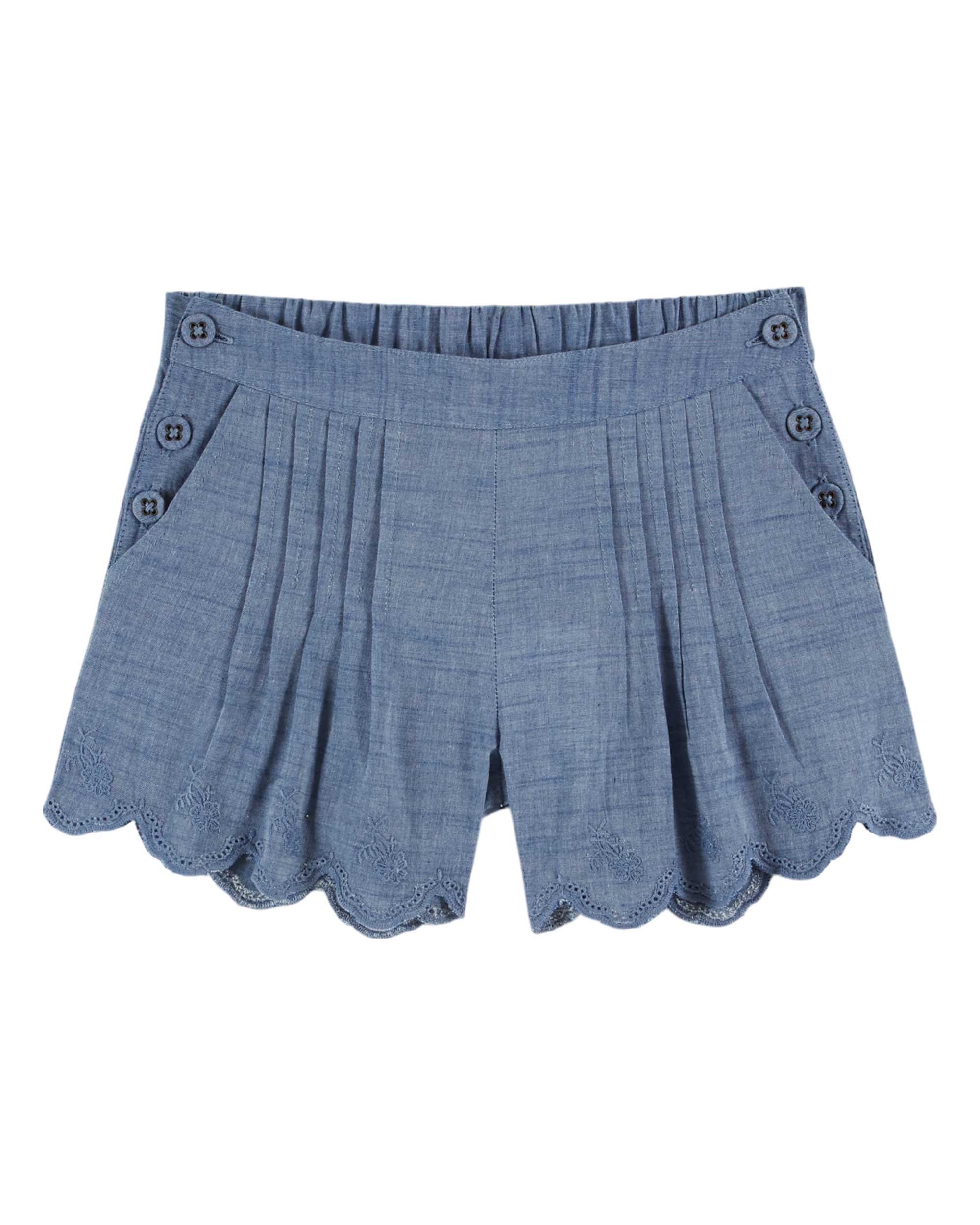 Emile & Ida Short Chambray Brode