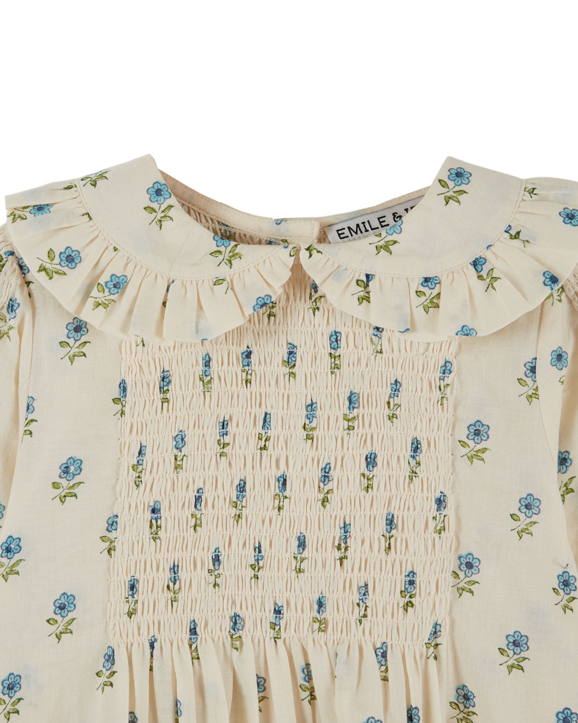 Emile & Ida Blouse Smockee Block Print Blouse