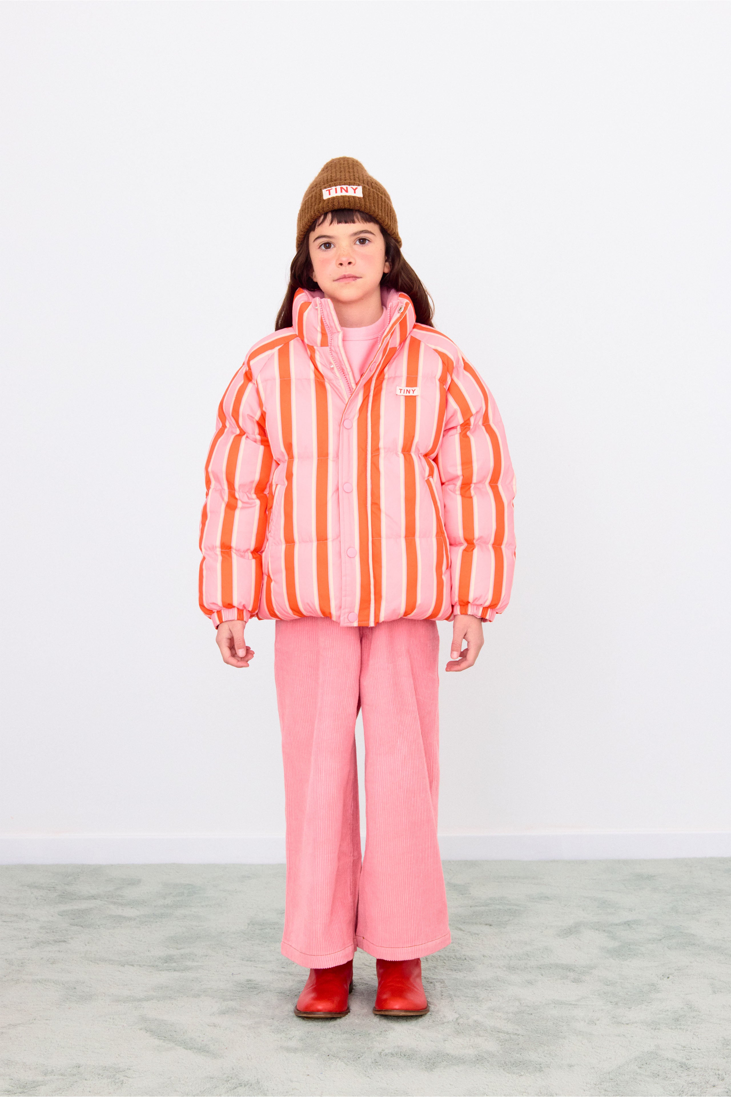 Tiny Cottons Retro Stripes Short Padded Winterjas
