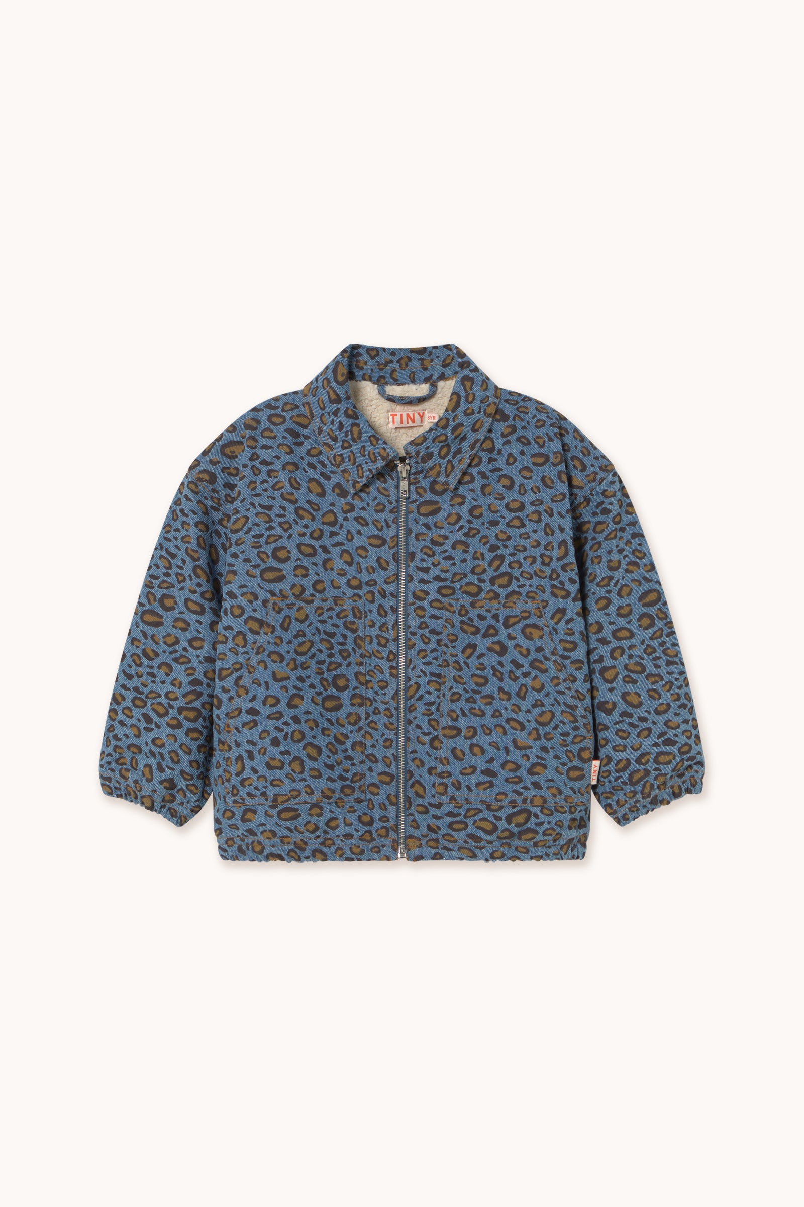 Tiny Cotons Animal Print Denim Jacket