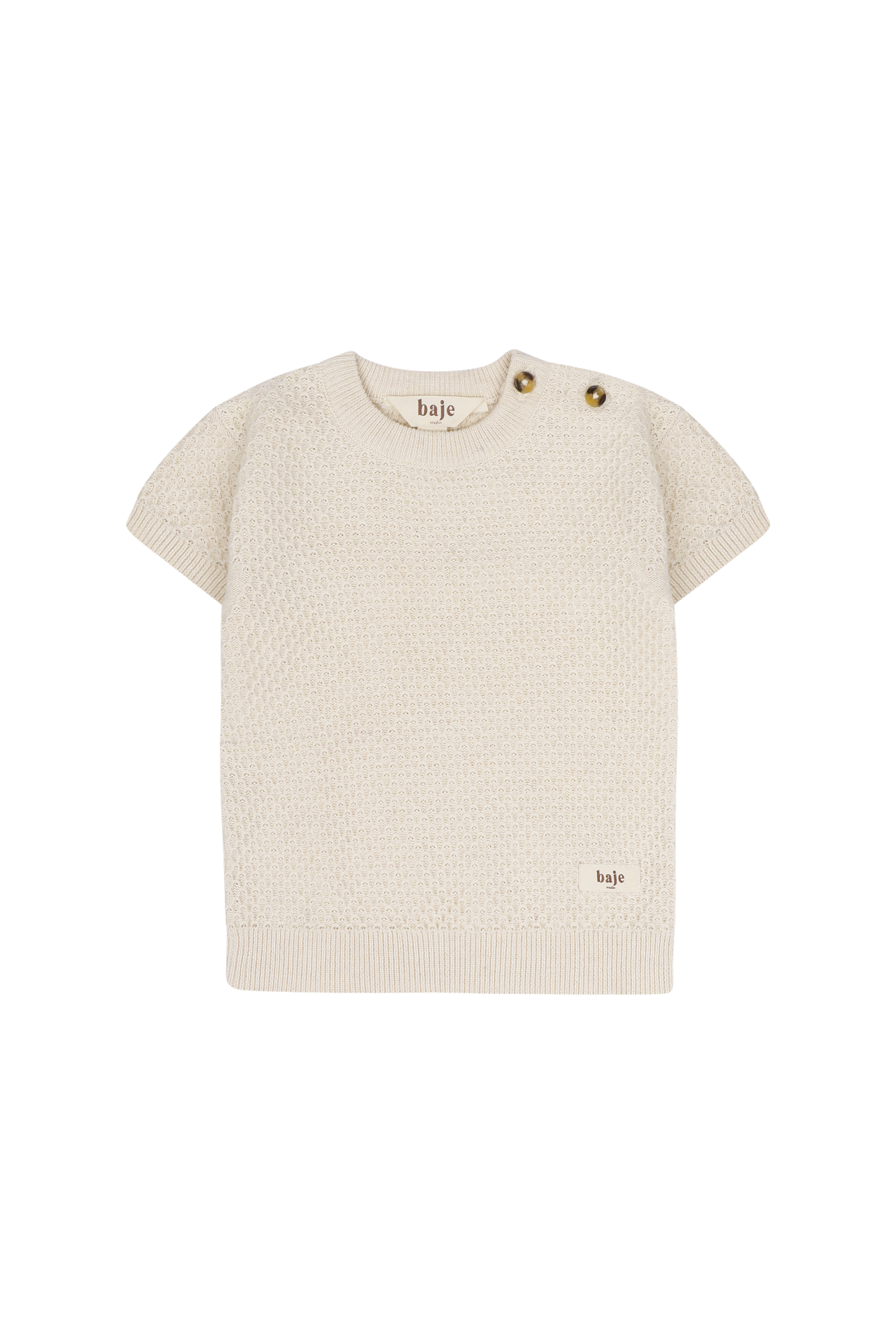 Baje Studio Frain Baby T-shirt Whit Coconut