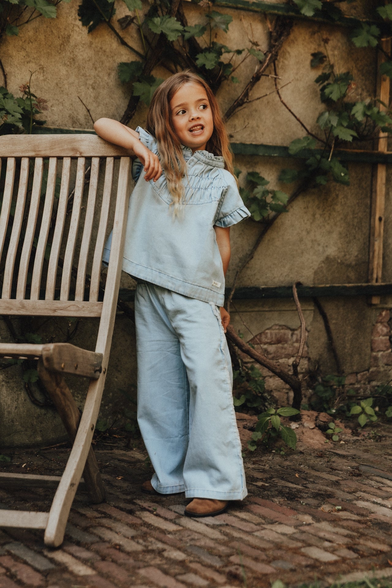 Baje Studio Loja Broek Blue Denim Light