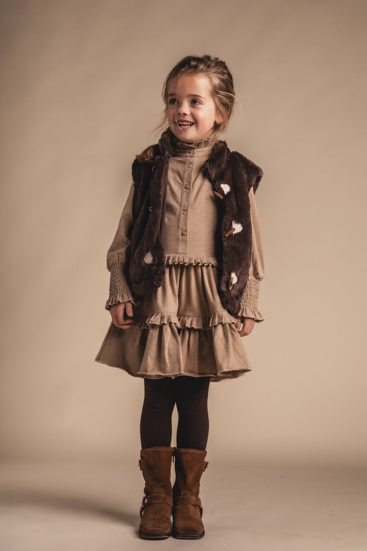 Baje Studio Meddox Gilet Brown Choco