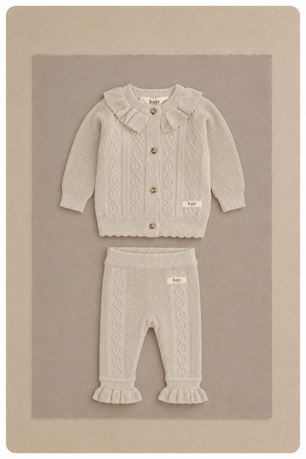 Baje Studio Mys Baby Broek Beige