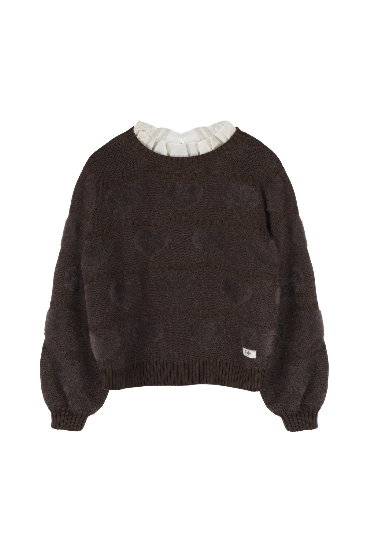 Baje Studio Soho Knit Heart Brown Dark