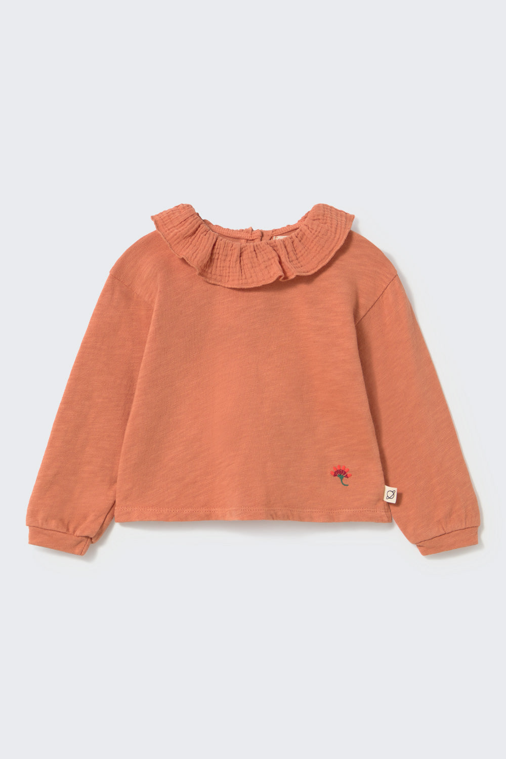 My Little Cozmo Baby Clara Pink Siena Brushed Ruffle Shirt