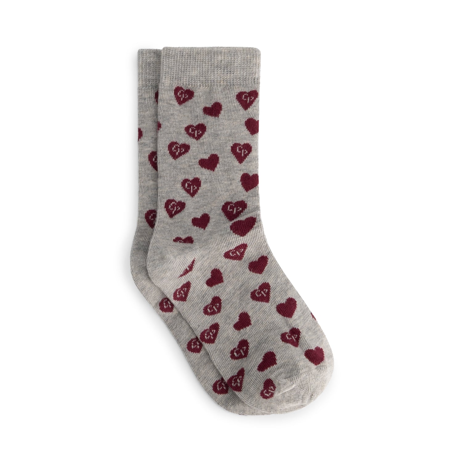 Charlie Petite Seven Sokken Grey Melange Bordeaux