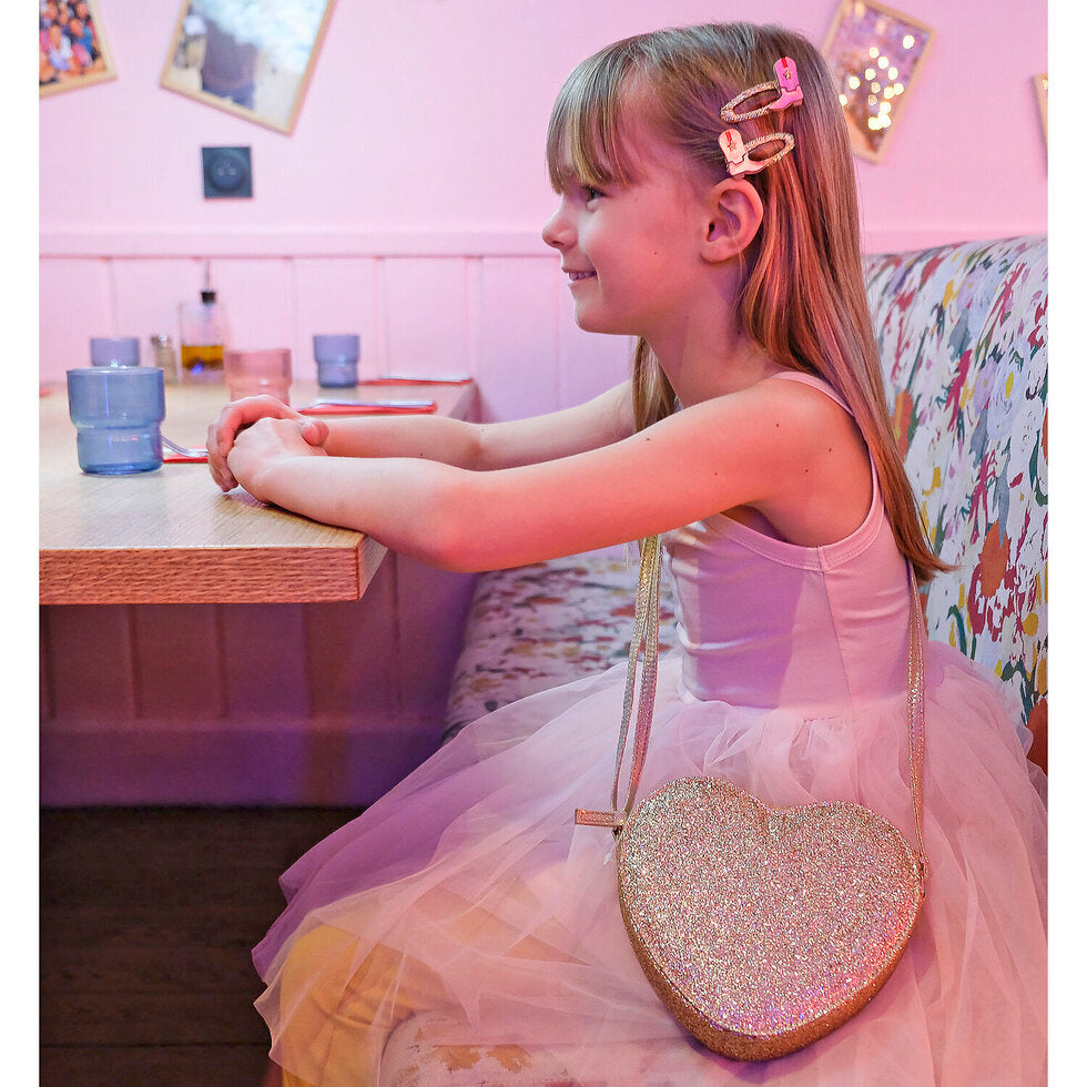 Rockahula Love Heart Gold Glitter Bag