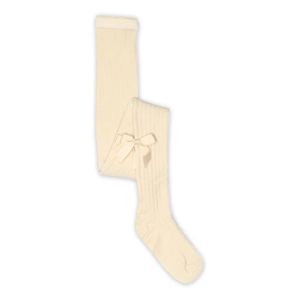 Mp Denmark Vita Tights Bow Ecru