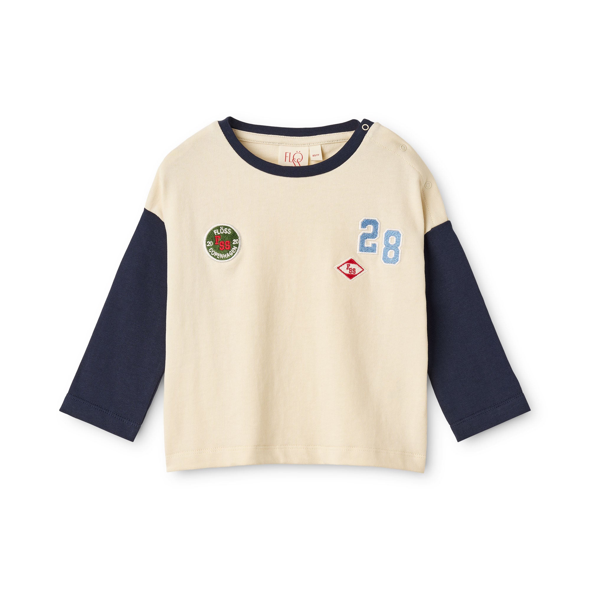 Flöss Eskil Longsleeve shirt Cream-Navy