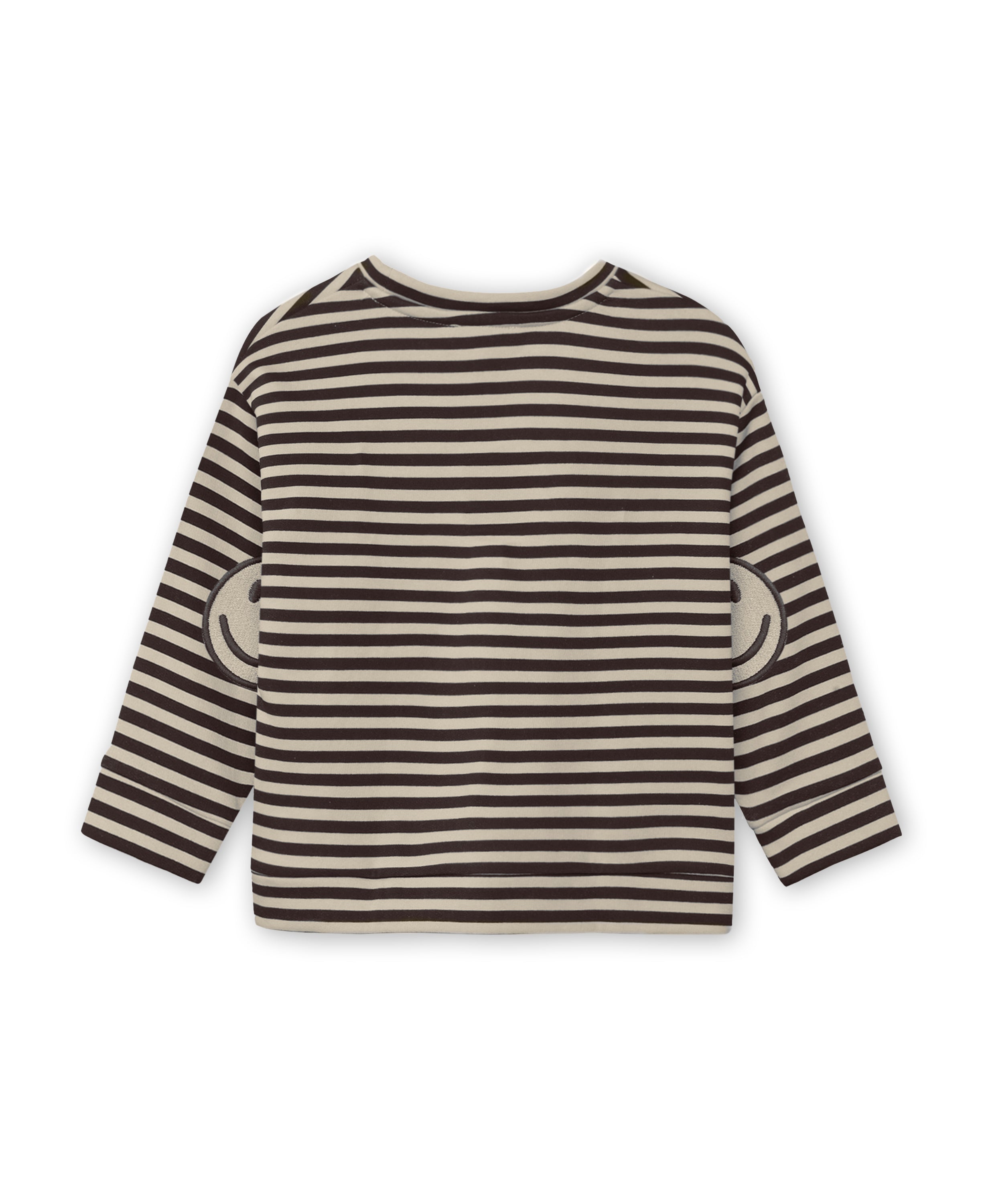 Fliink Alvin LS Stripe Sweatshirt Coffee Been/Sandshell