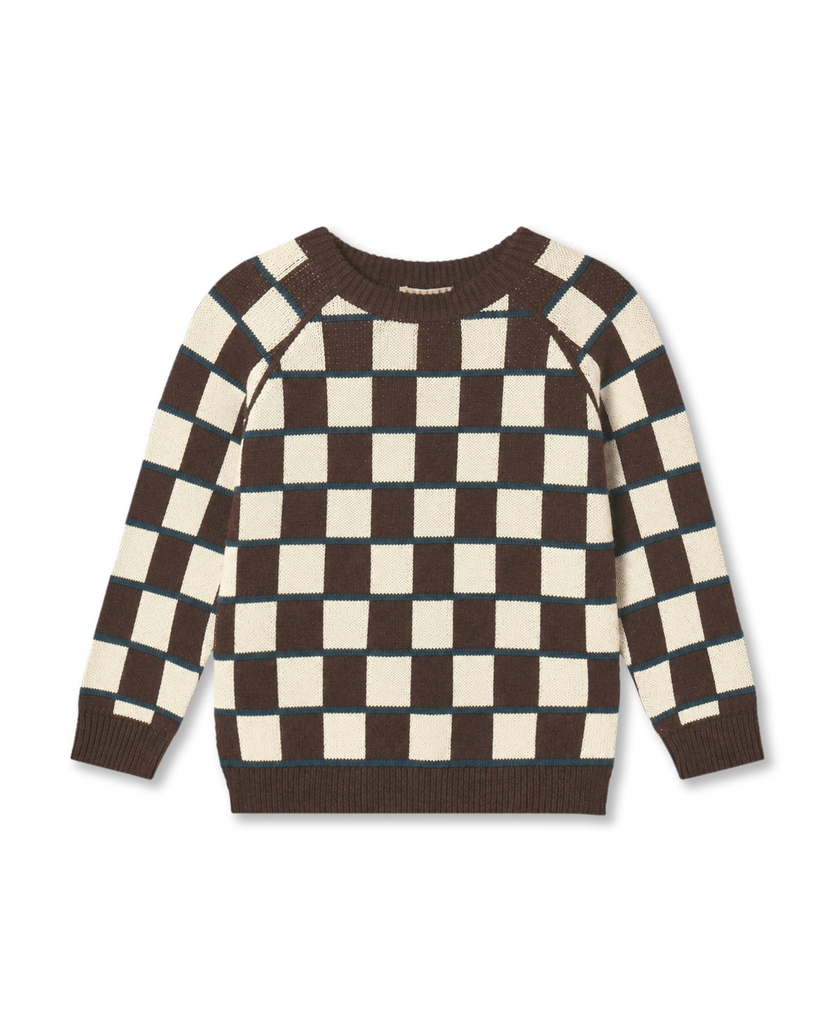 Fliink Nova Check Pullover Sandshell/Coffee Bean