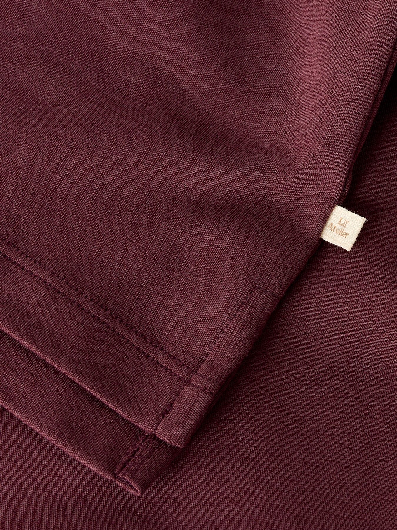 Lil Atelier LS Loose Top Solid Catawbe Grape Shirt