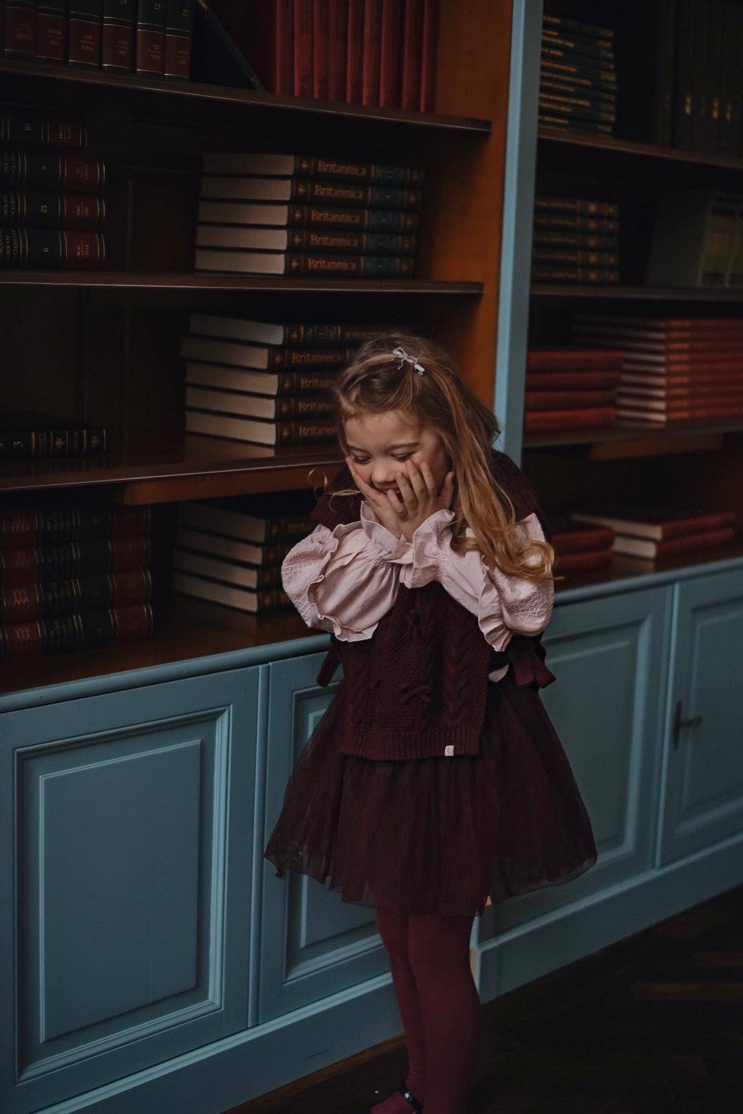 LRDM Petits Julie Mesh Tutu Rok Burgundy