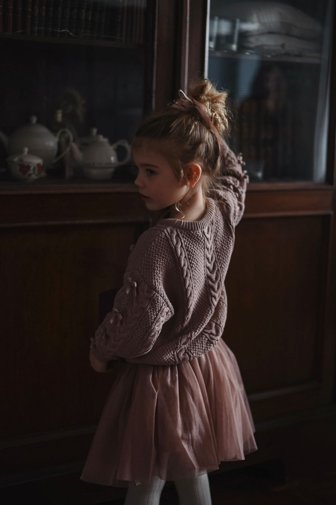 LRDM Petits Elise Bow Fawn Trui
