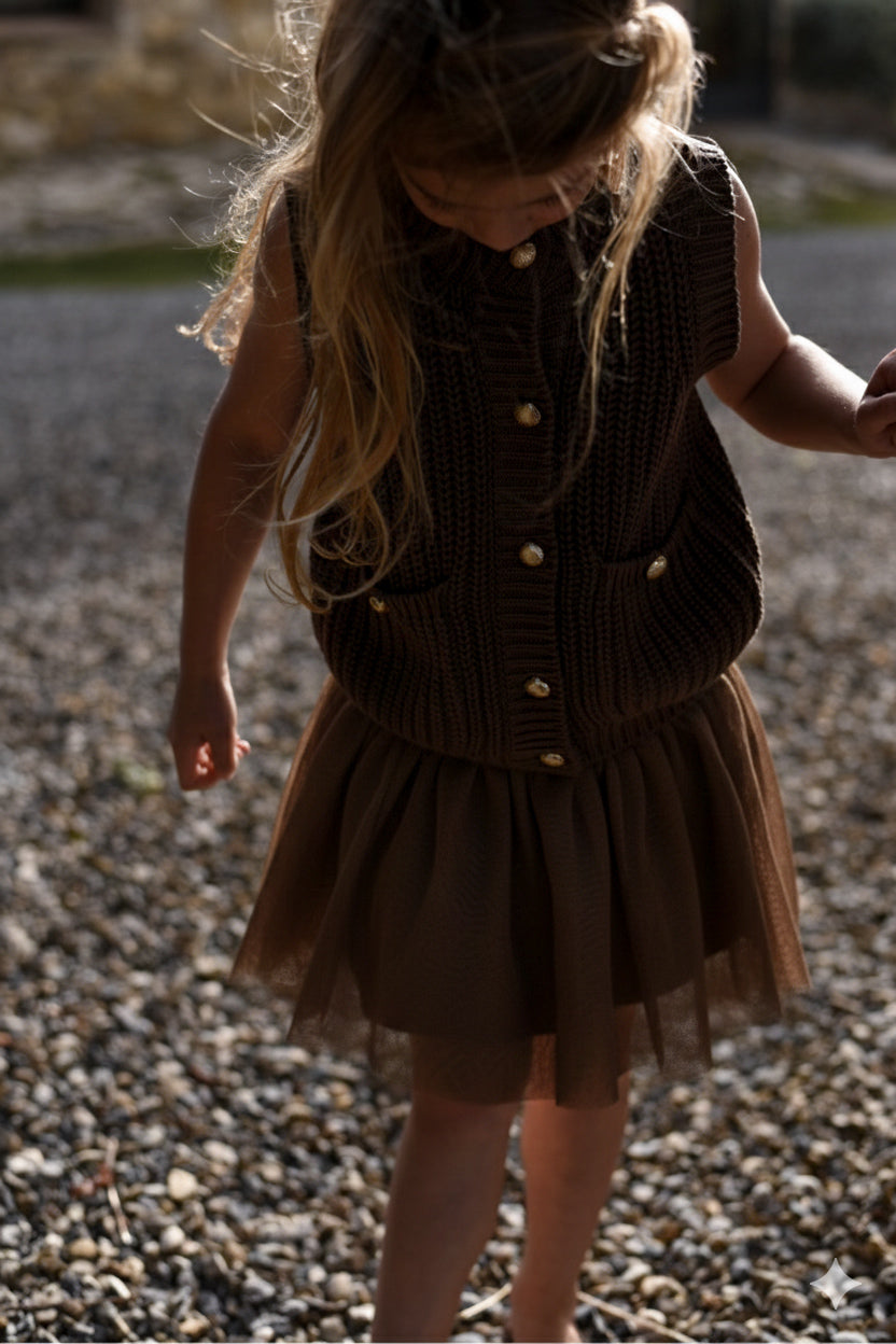 LRDM Petits Charlie Waistcoat Chocolate Brown