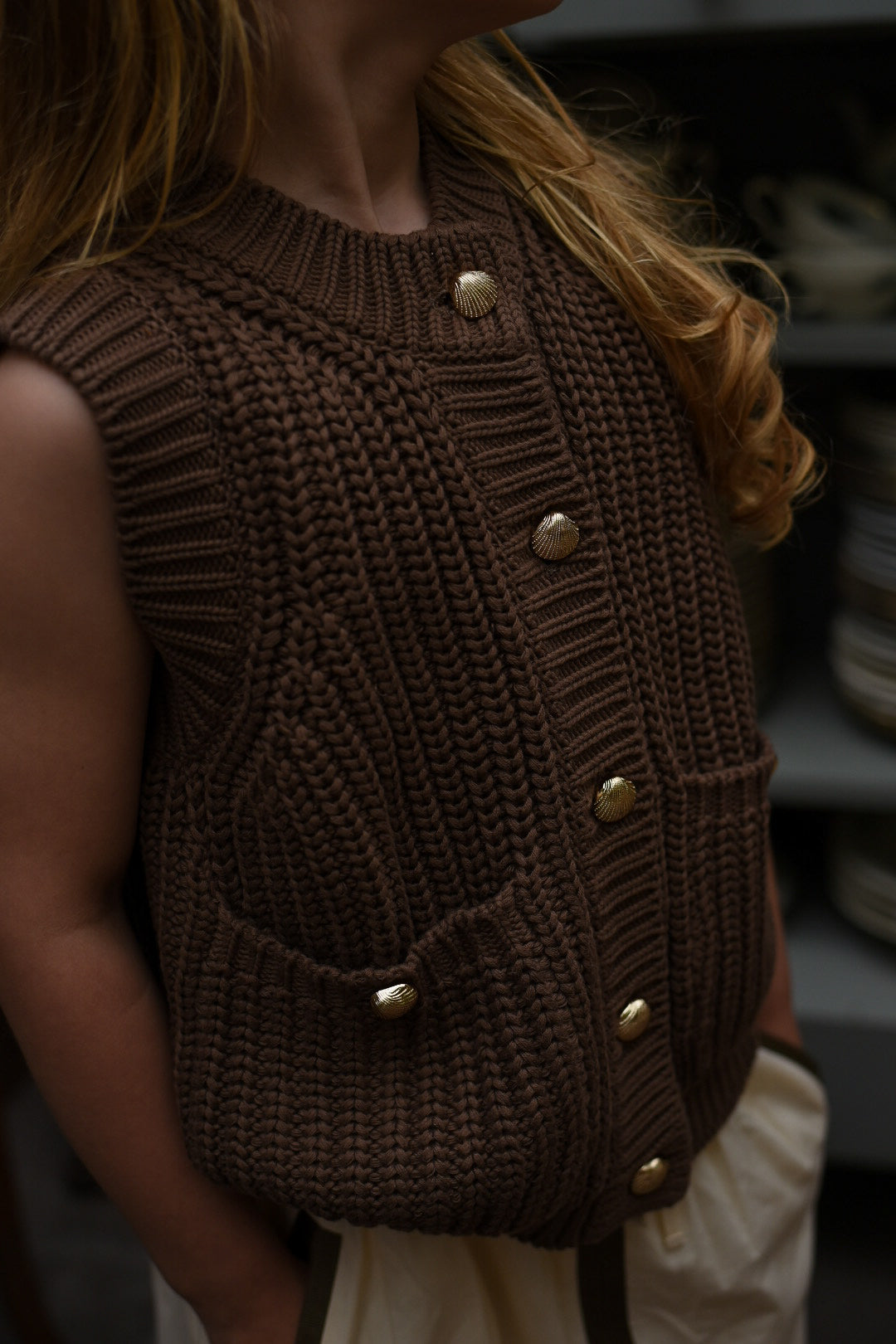 LRDM Petits Charlie Waistcoat Chocolate Brown