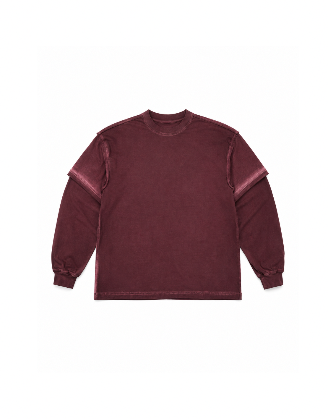 House Of Basicz Double Longsleeve Brown/Burgundy