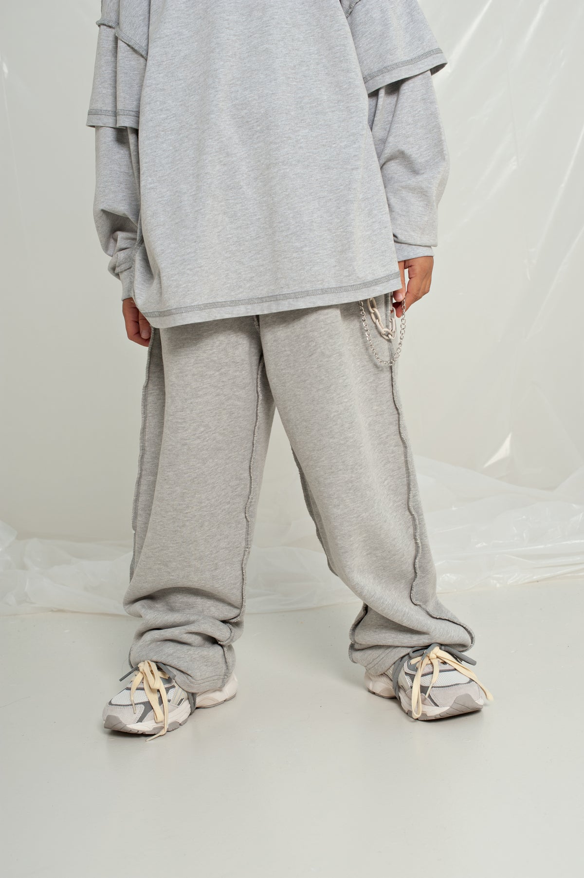 House Of Basicz The Jogger Reverzed Grey Melange