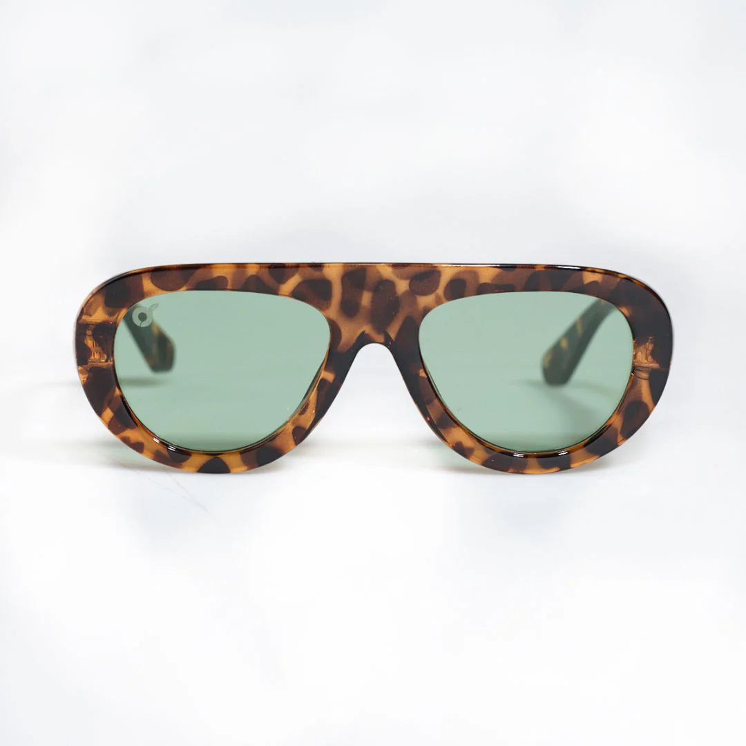 OS Sunglasses Kids Lima Leopard Brown Verde