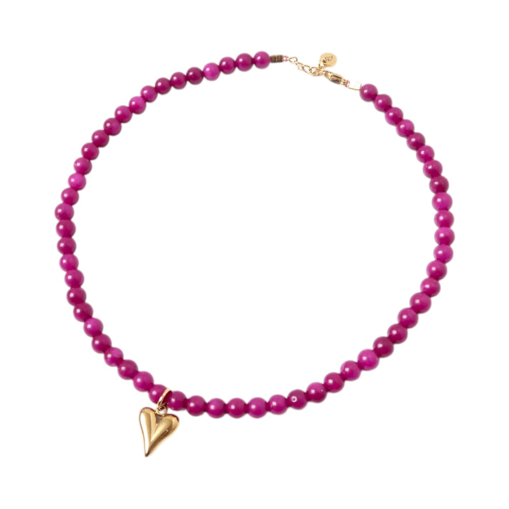 Love Issue Plum Hart Ketting