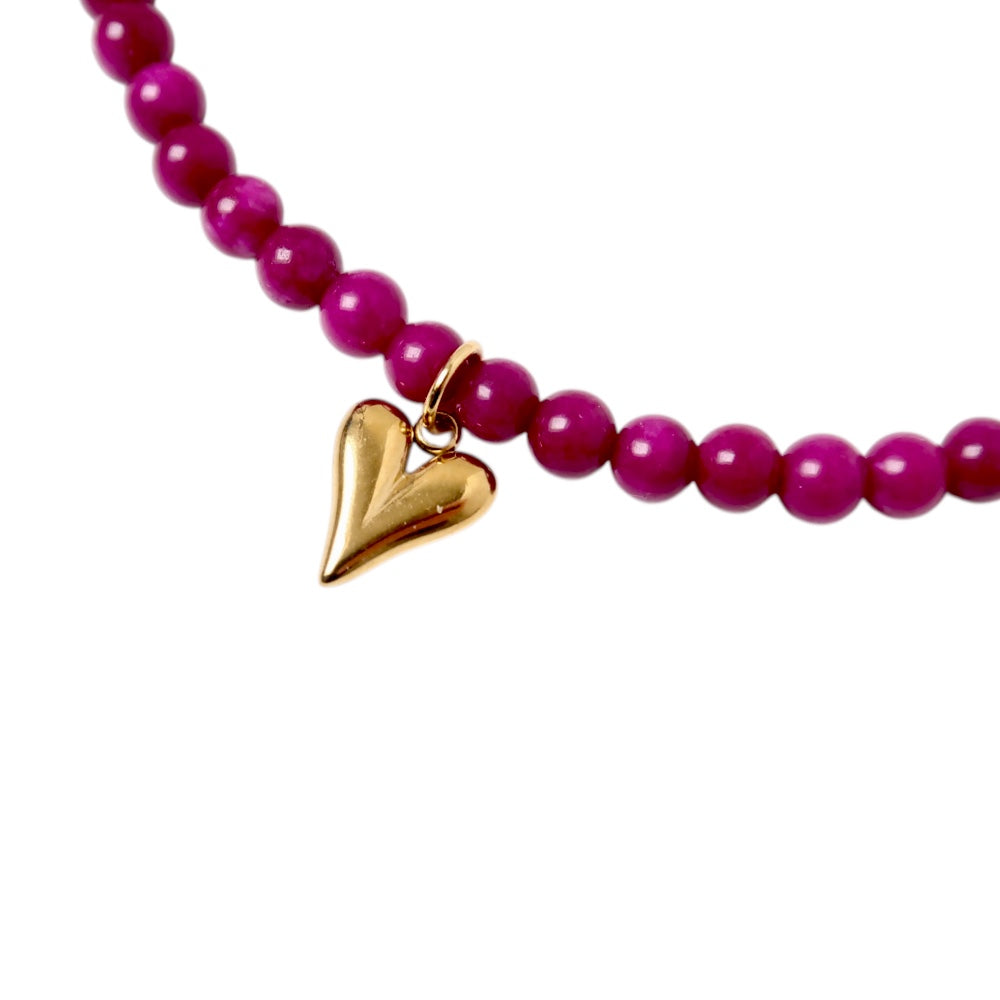 Love Issue Plum Hart Ketting