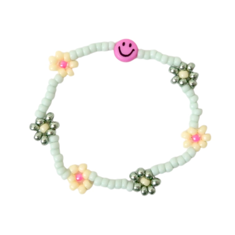 Love Issue Bracelet Smiley Fuchsia Mint