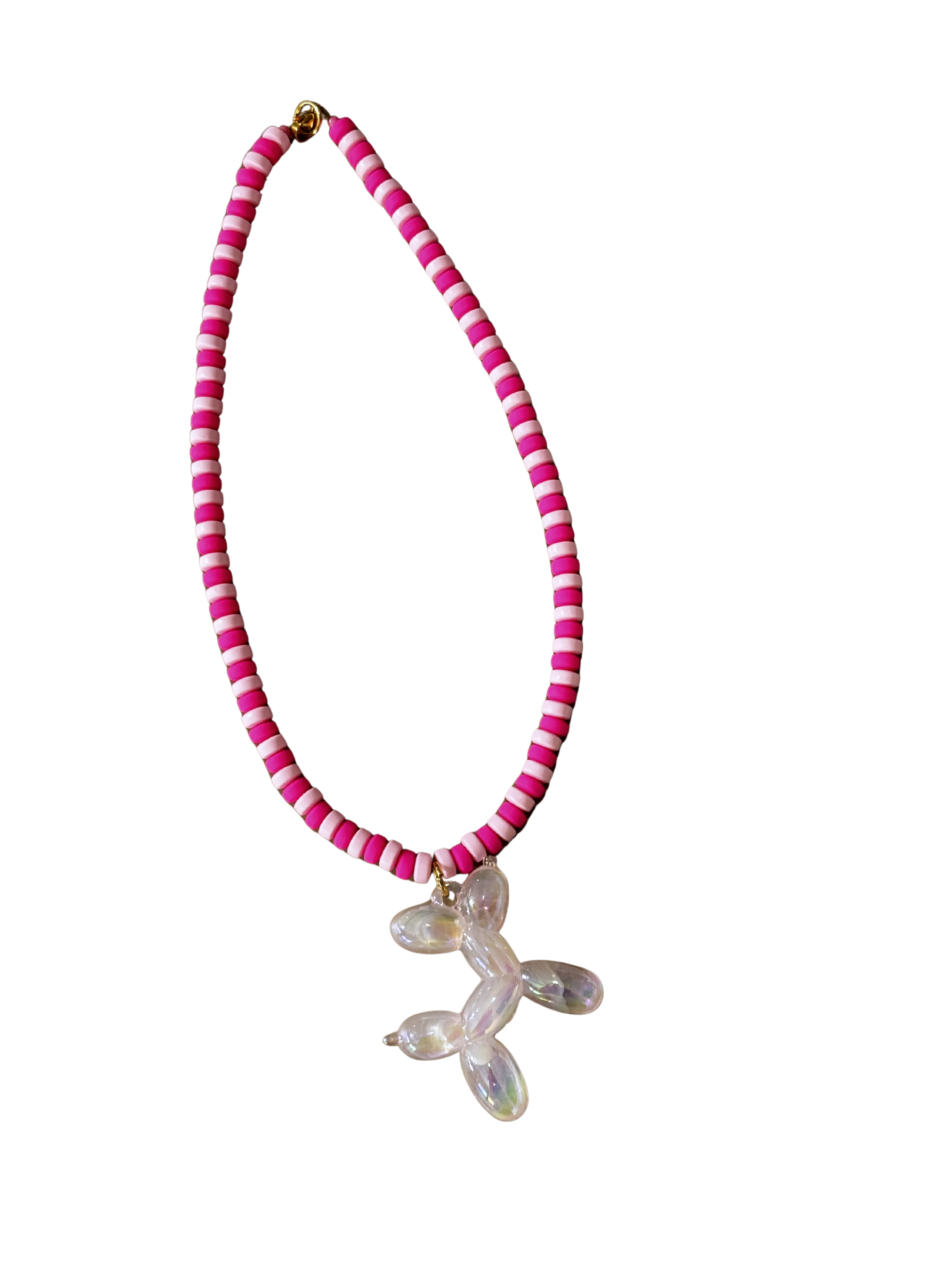 Kimchi Ketting Roze Hond Parelmoer