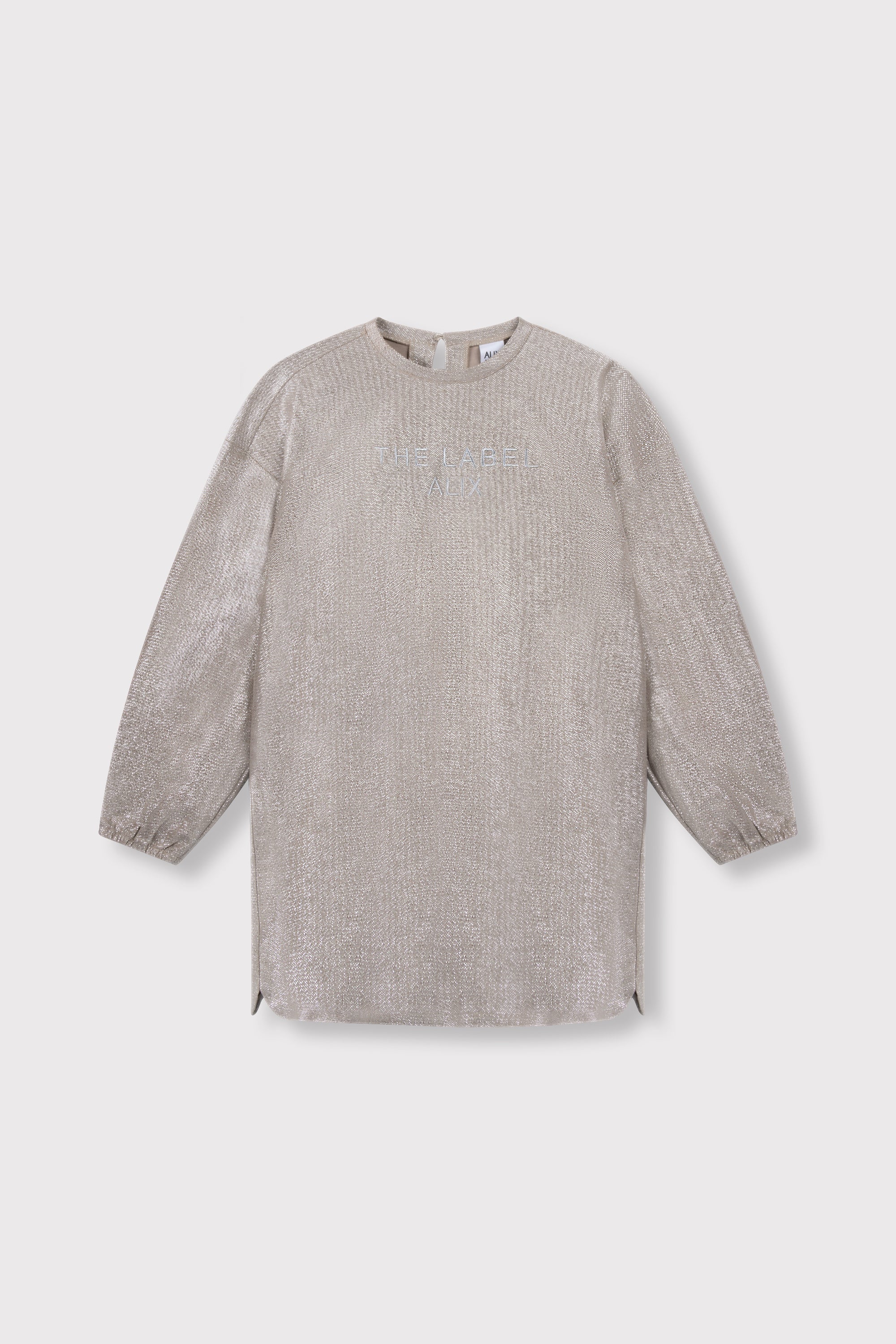 Alix Mini Knitted Silver Dress Girls