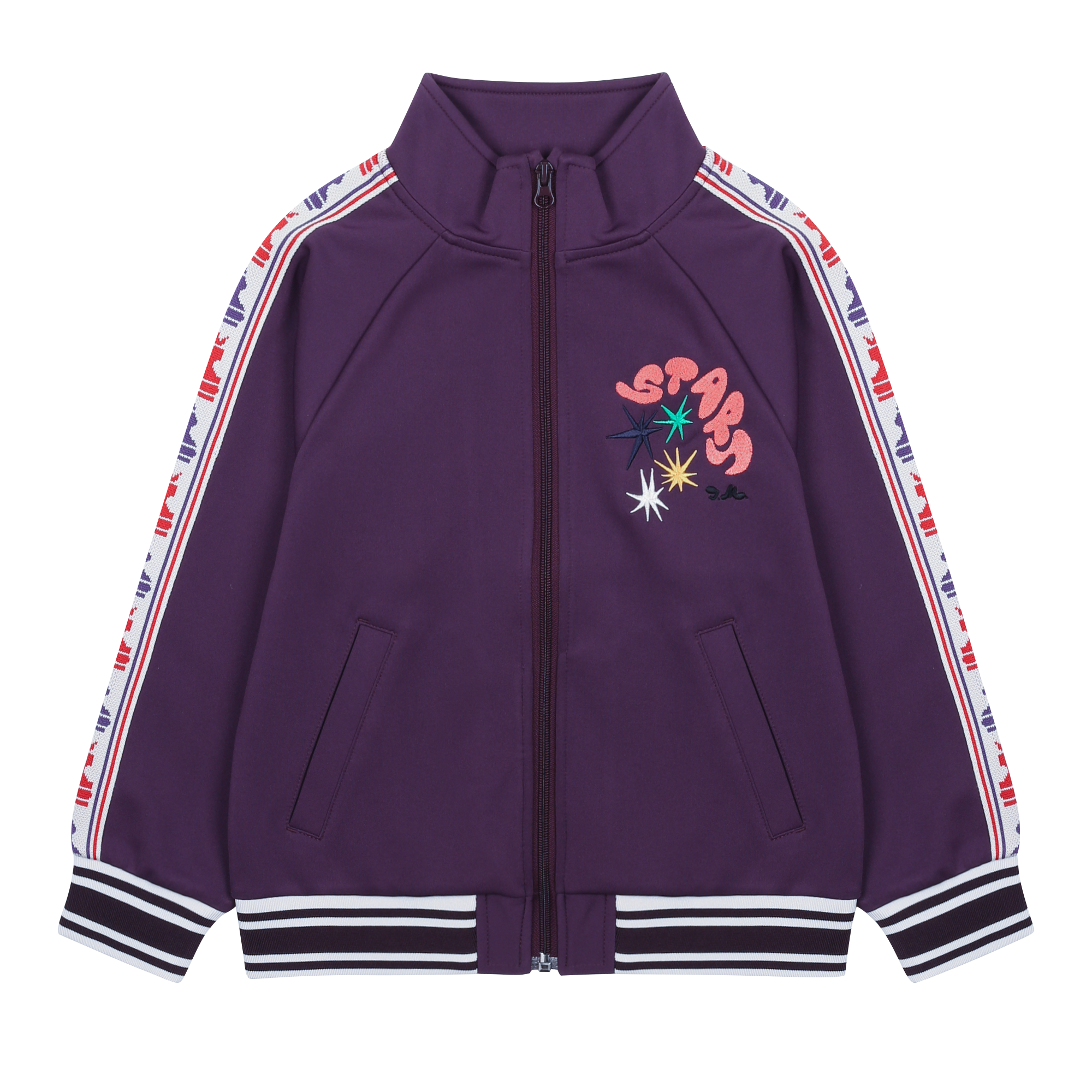 Jelly Mallow Chess Track Jacket Purple Girls