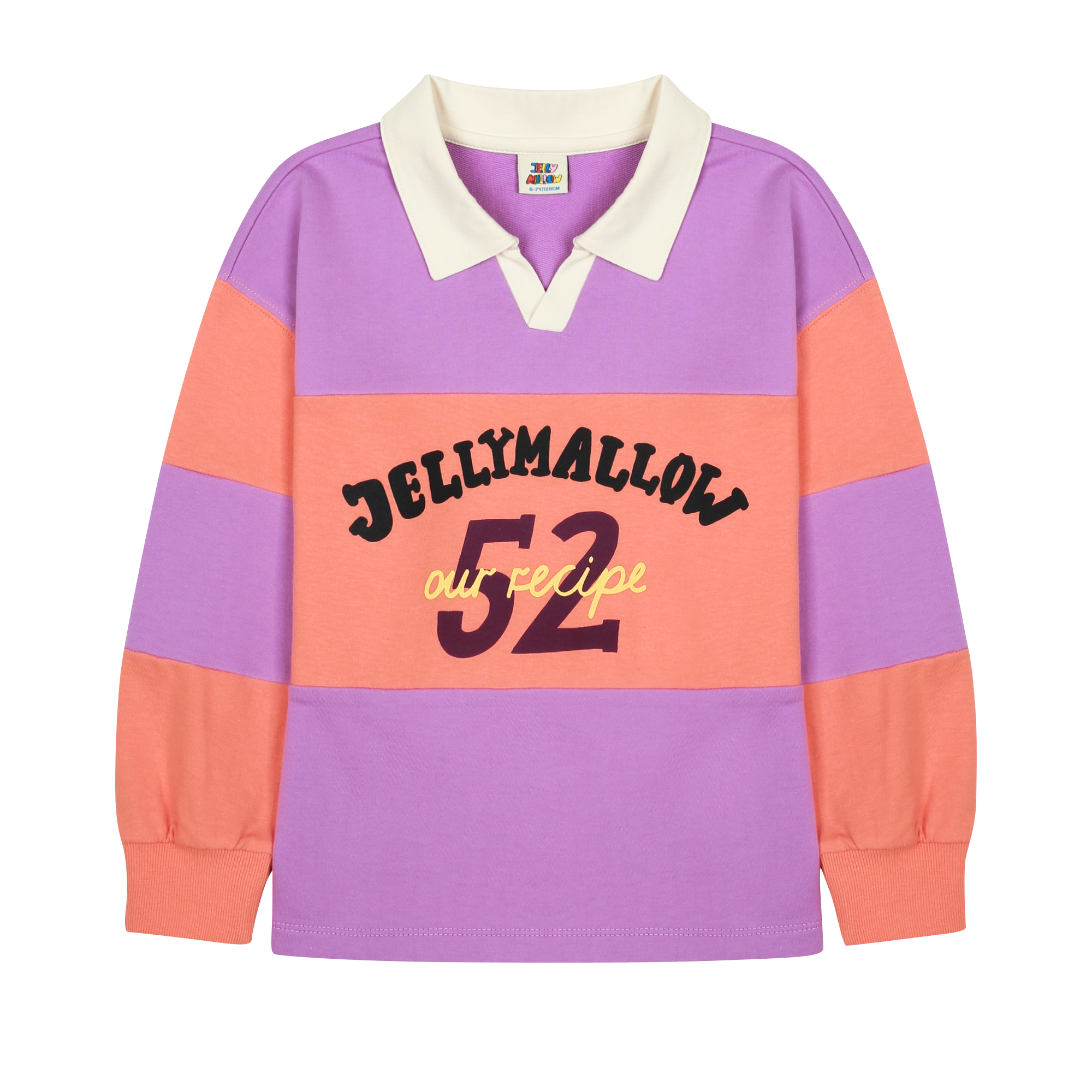 Jelly Mallow Lettering Collar Sweatshirt