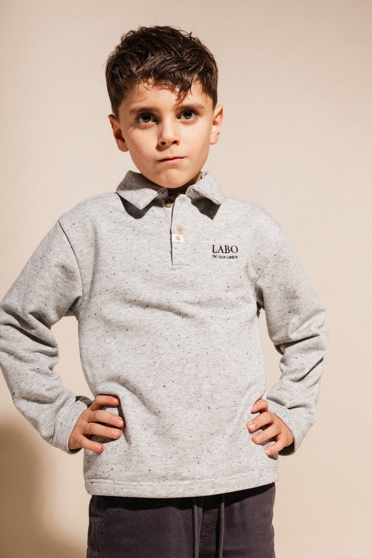 Labo De Colores Lino Polo Grey Multicolor