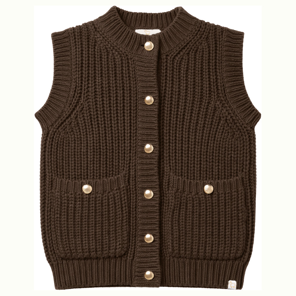 LRDM Petits Charlie Waistcoat Chocolate Brown